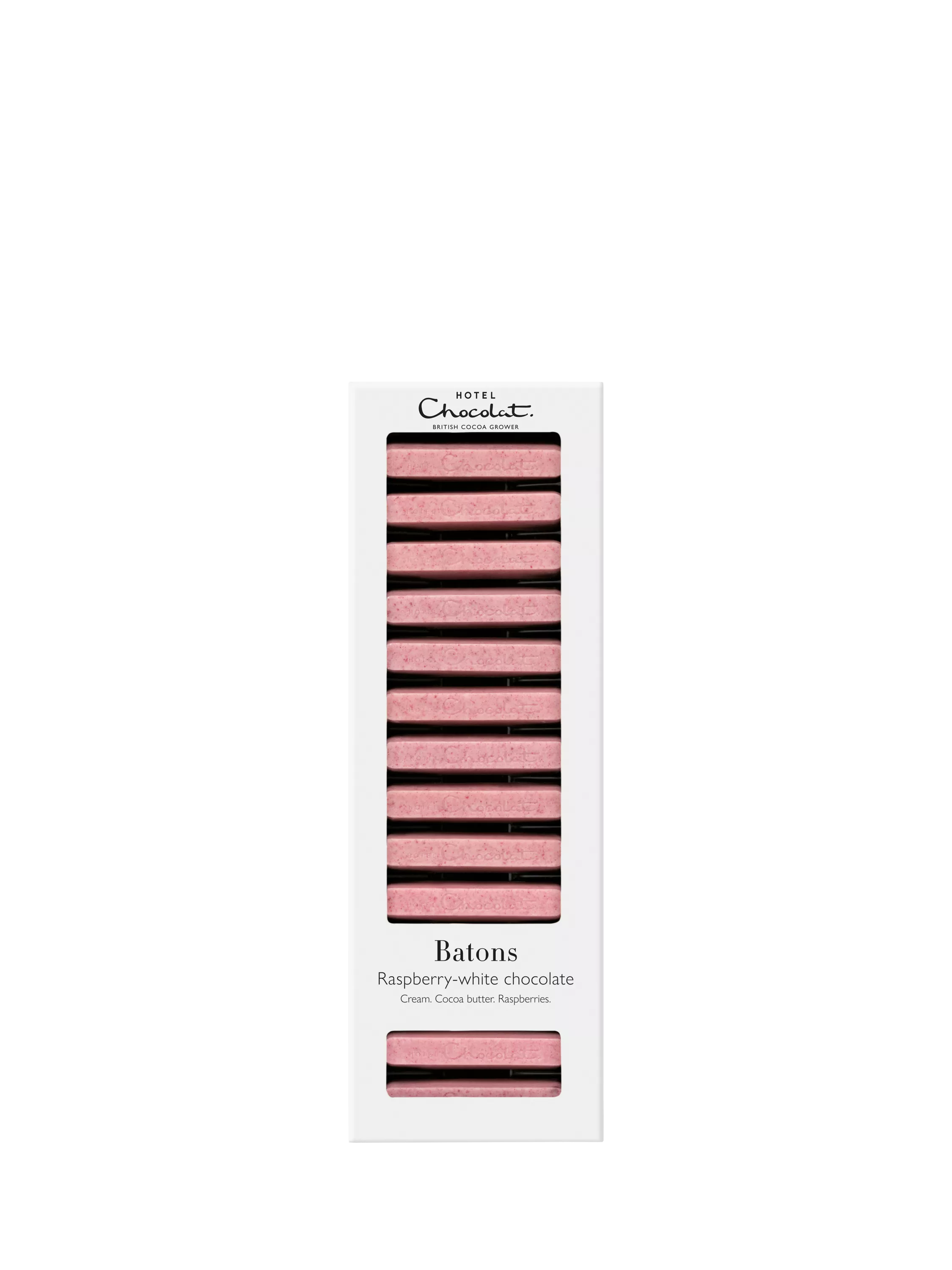 Hotel Chocolat raspberry white chocolate batons 120g (British brand)