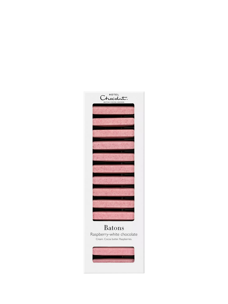 Hotel Chocolat raspberry white chocolate batons 120g (British brand)