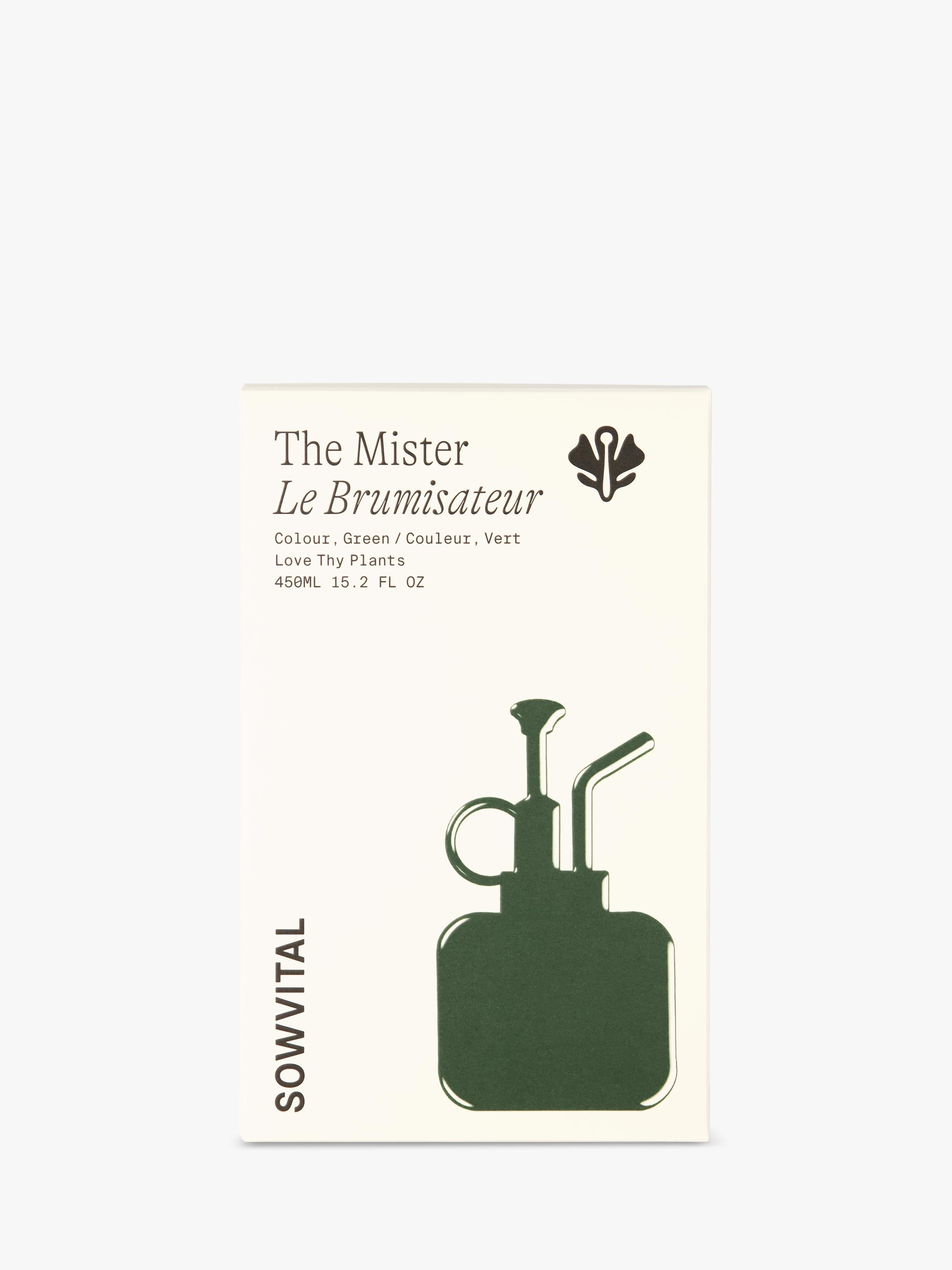 Sowvital stainless steel houseplant mister 450ml green, UK version