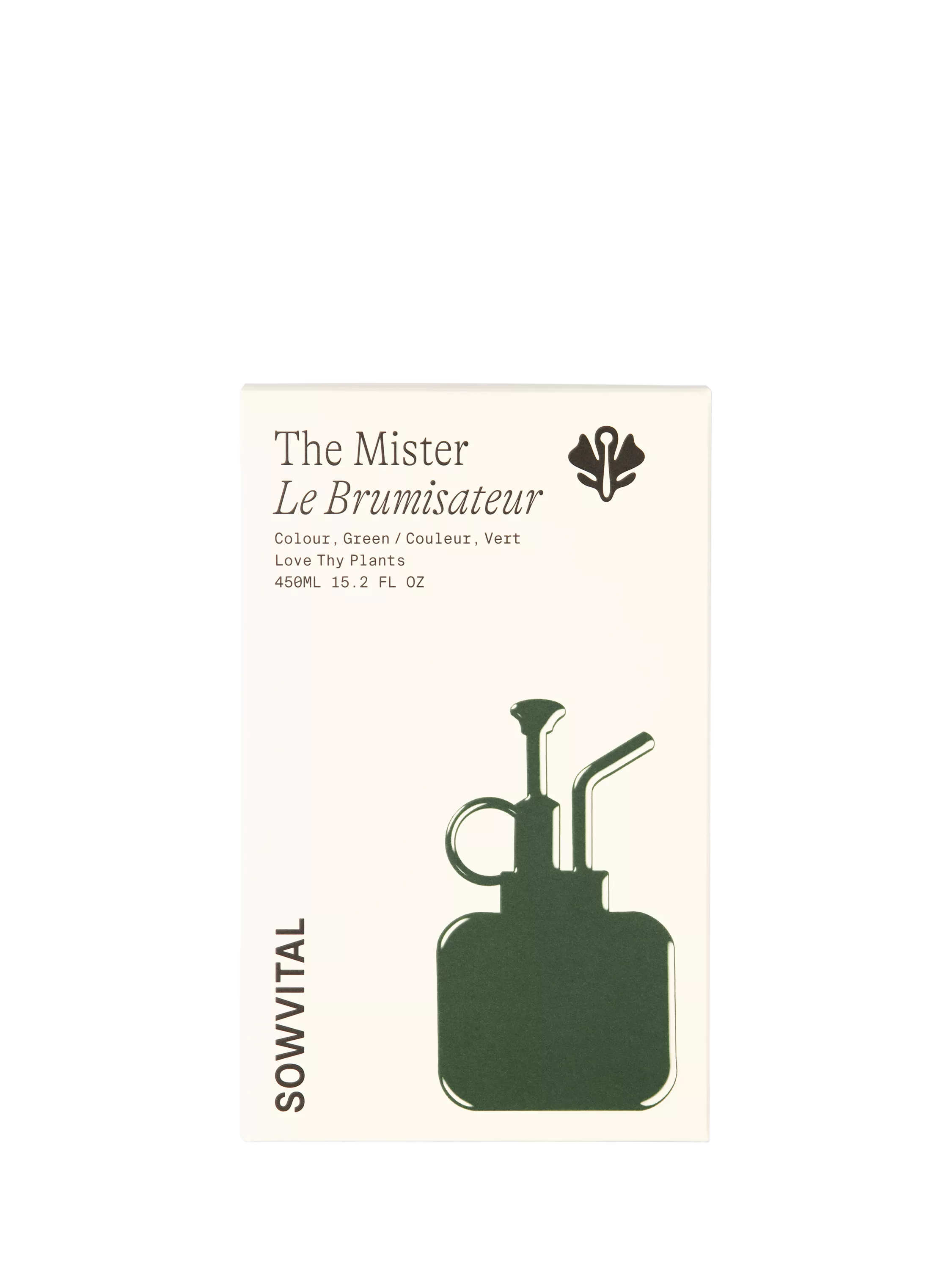 Sowvital stainless steel houseplant mister 450ml green, UK version