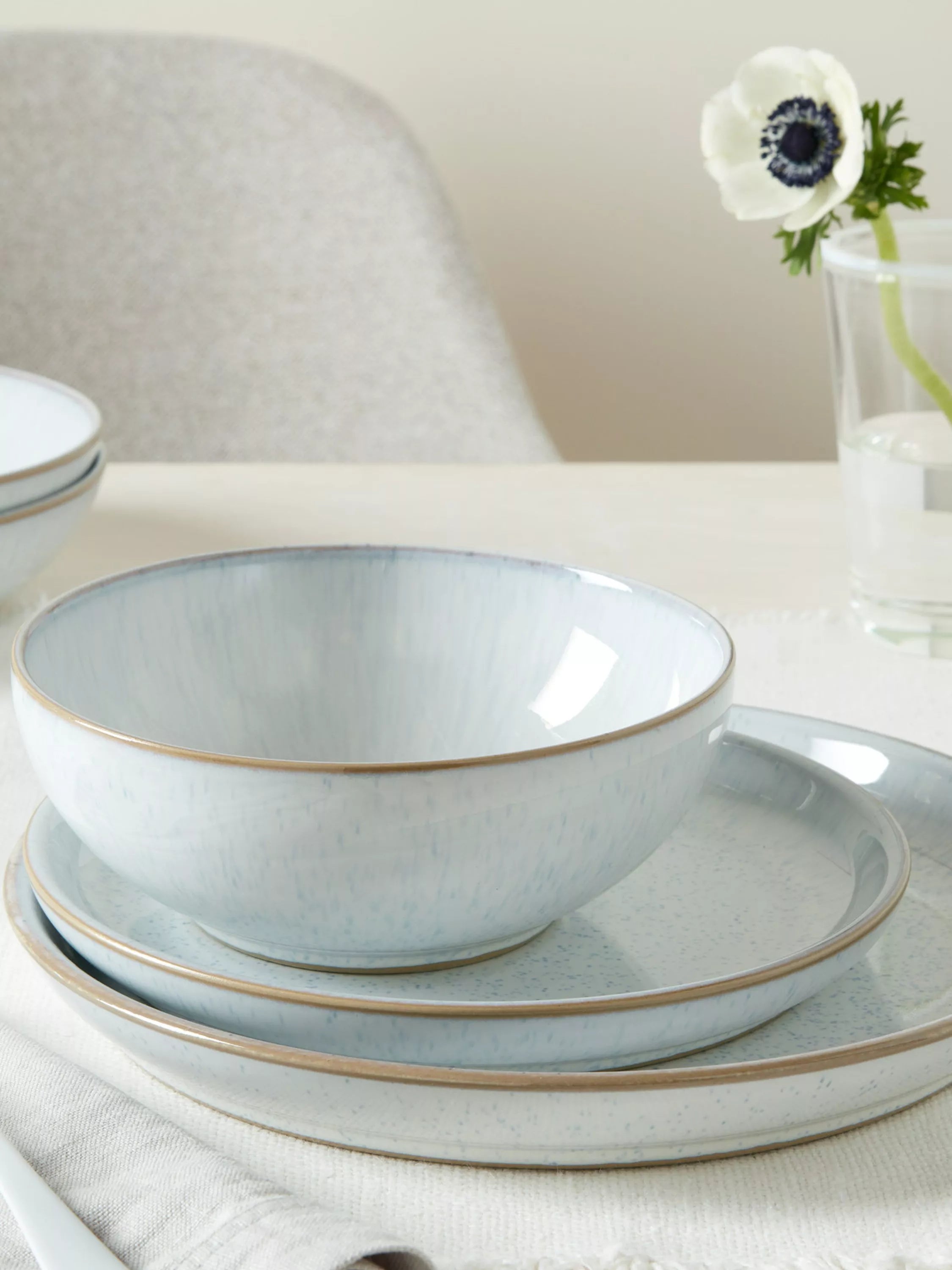 Denby White Speckle cereal bowl 17cm, UK version