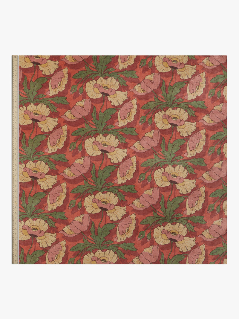 Liberty London Butterfield velvet furnishing fabric in lacquer colour, UK version