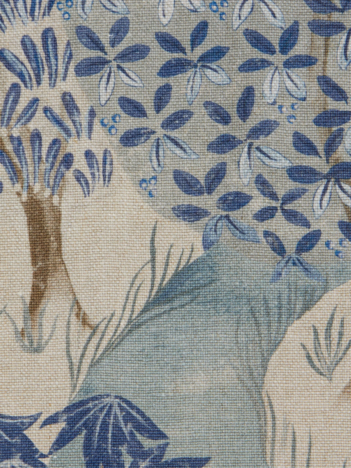 Liberty London Enchanted Wood furnishing fabric Lapis, UK version