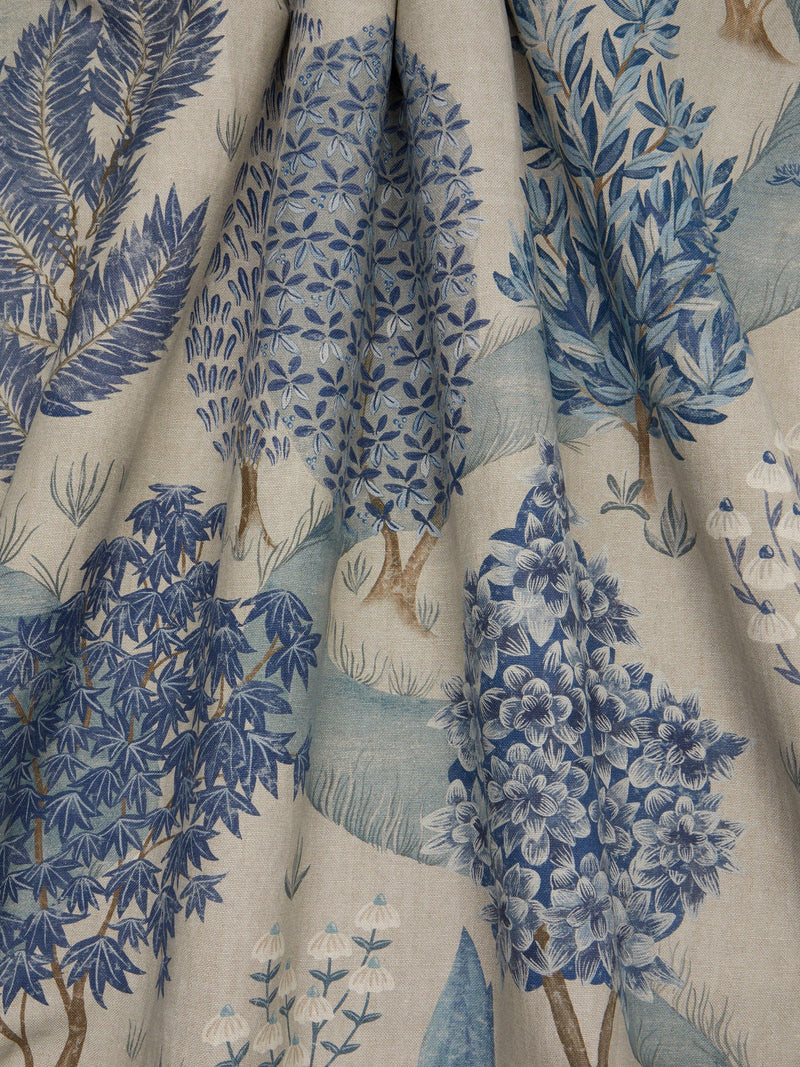 Liberty London Enchanted Wood furnishing fabric Lapis, UK version