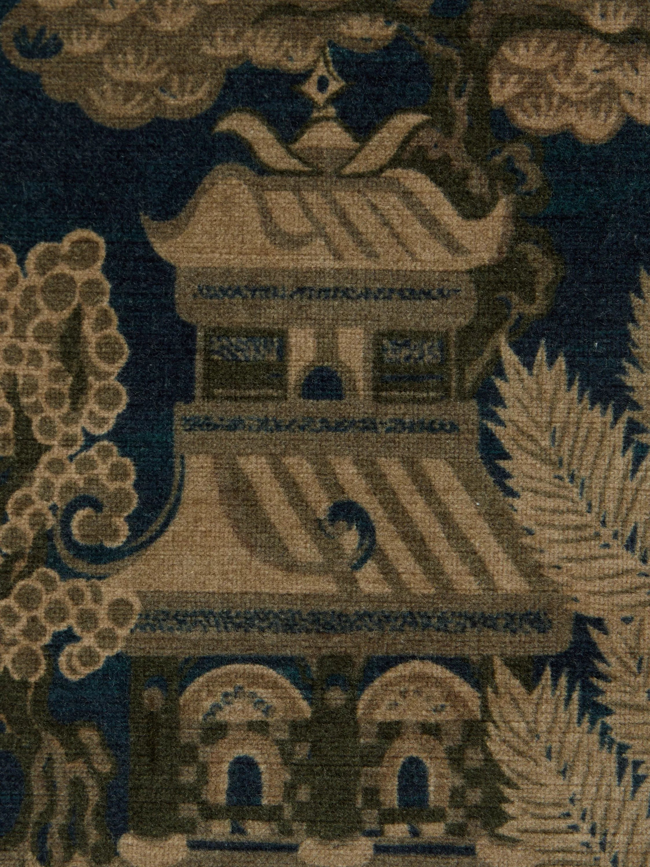Liberty London Kelp velvet furnishing fabric (British brand)