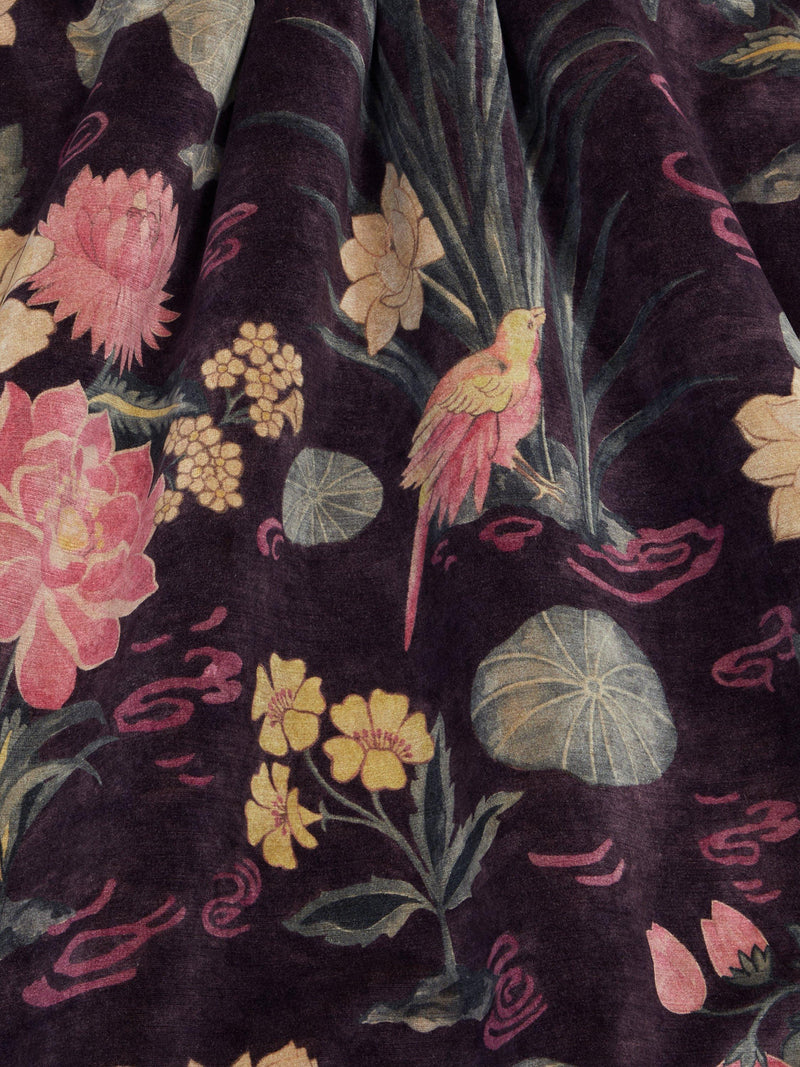 Liberty London Lotus Garden velvet furnishing fabric (British brand)
