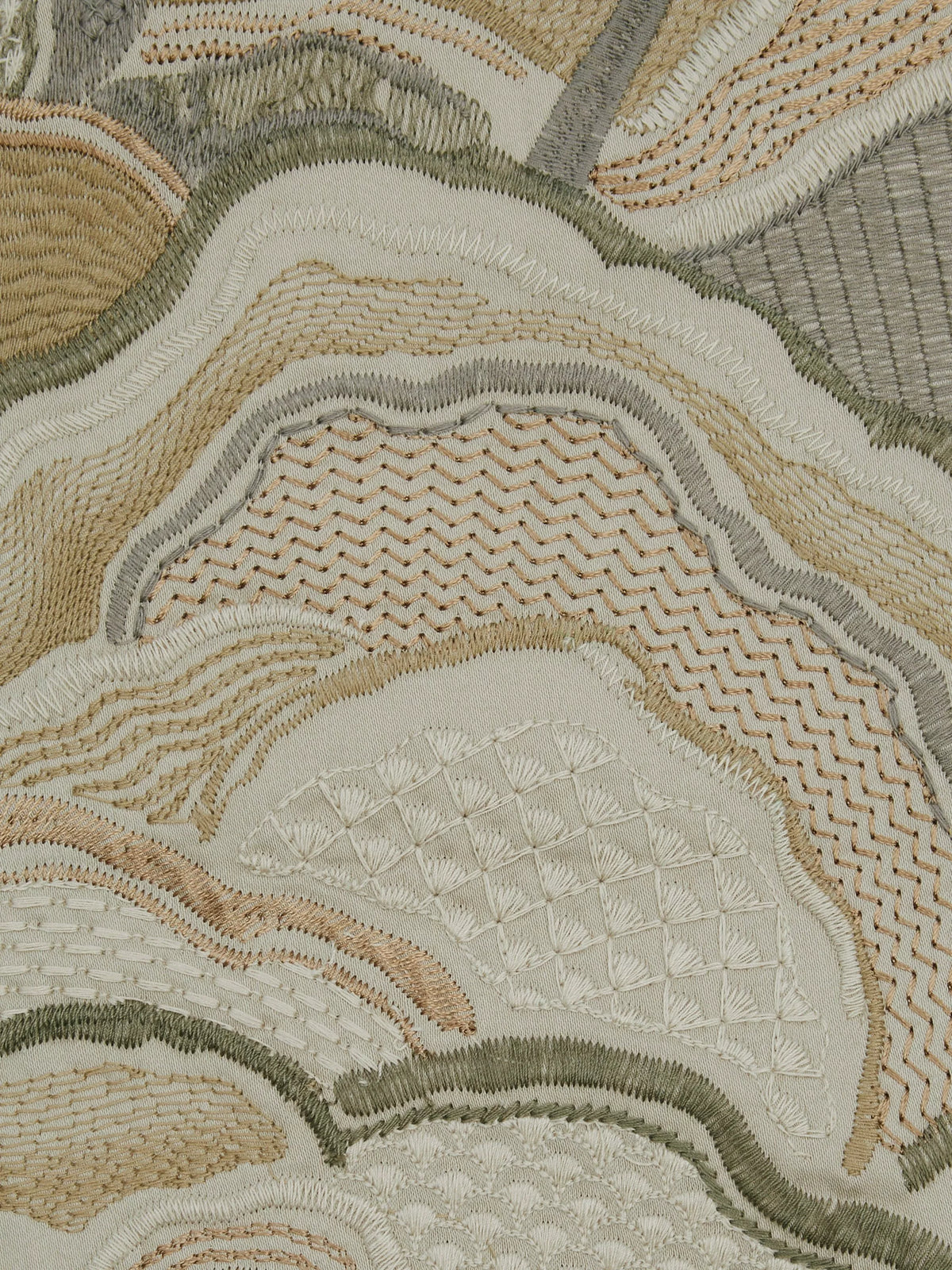 Liberty London Mount Edo furnishing fabric embroidered landscape (British brand)