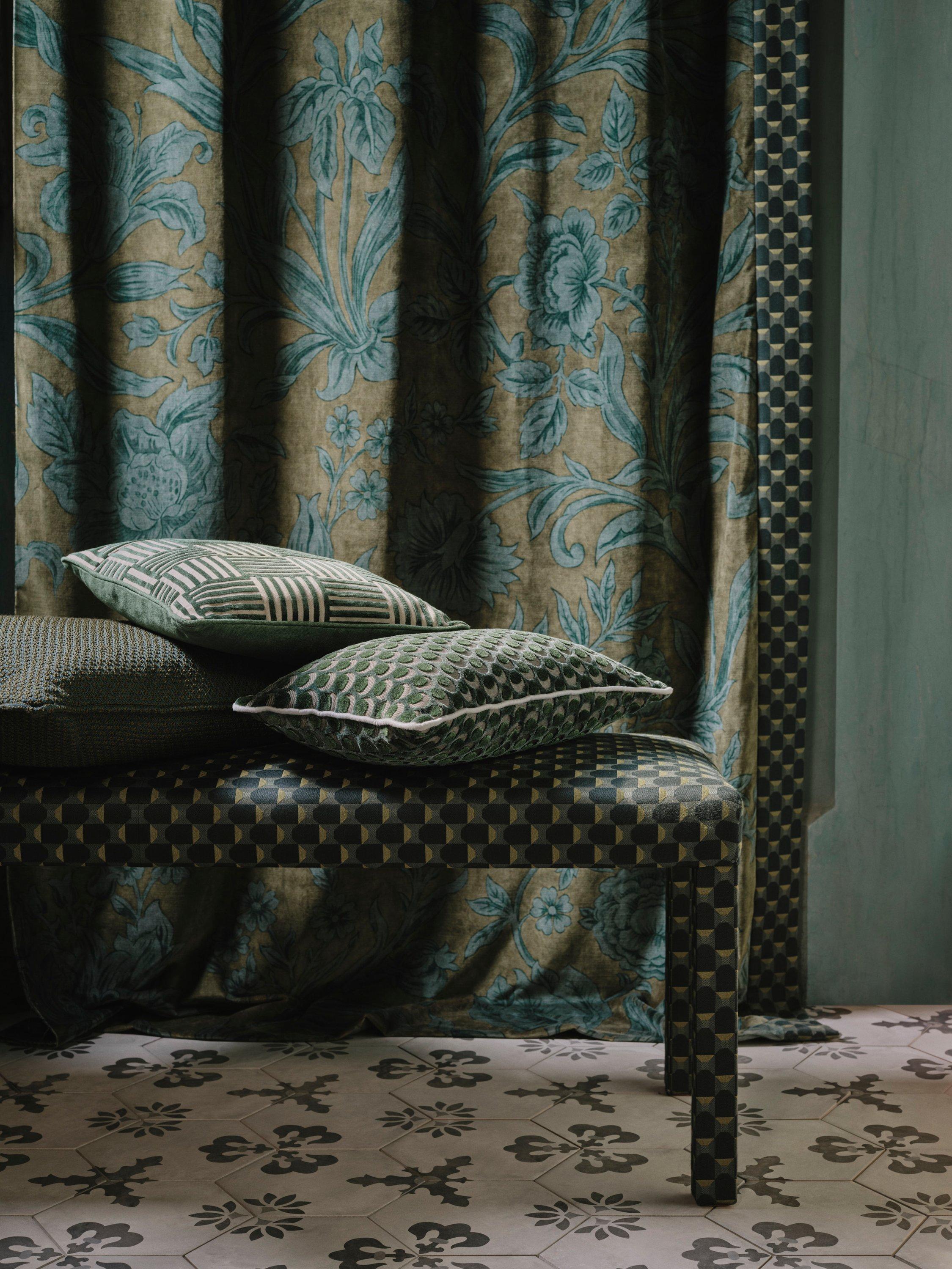 Liberty London Obi Check furnishing fabric roll (British brand)