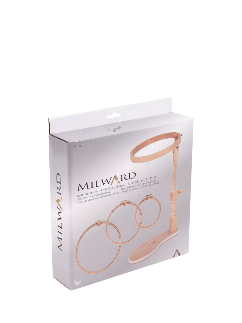 Milward embroidery seat stand with three hoops - British product