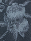 Liberty London porcelain flower furnishing fabric in ink (British brand)