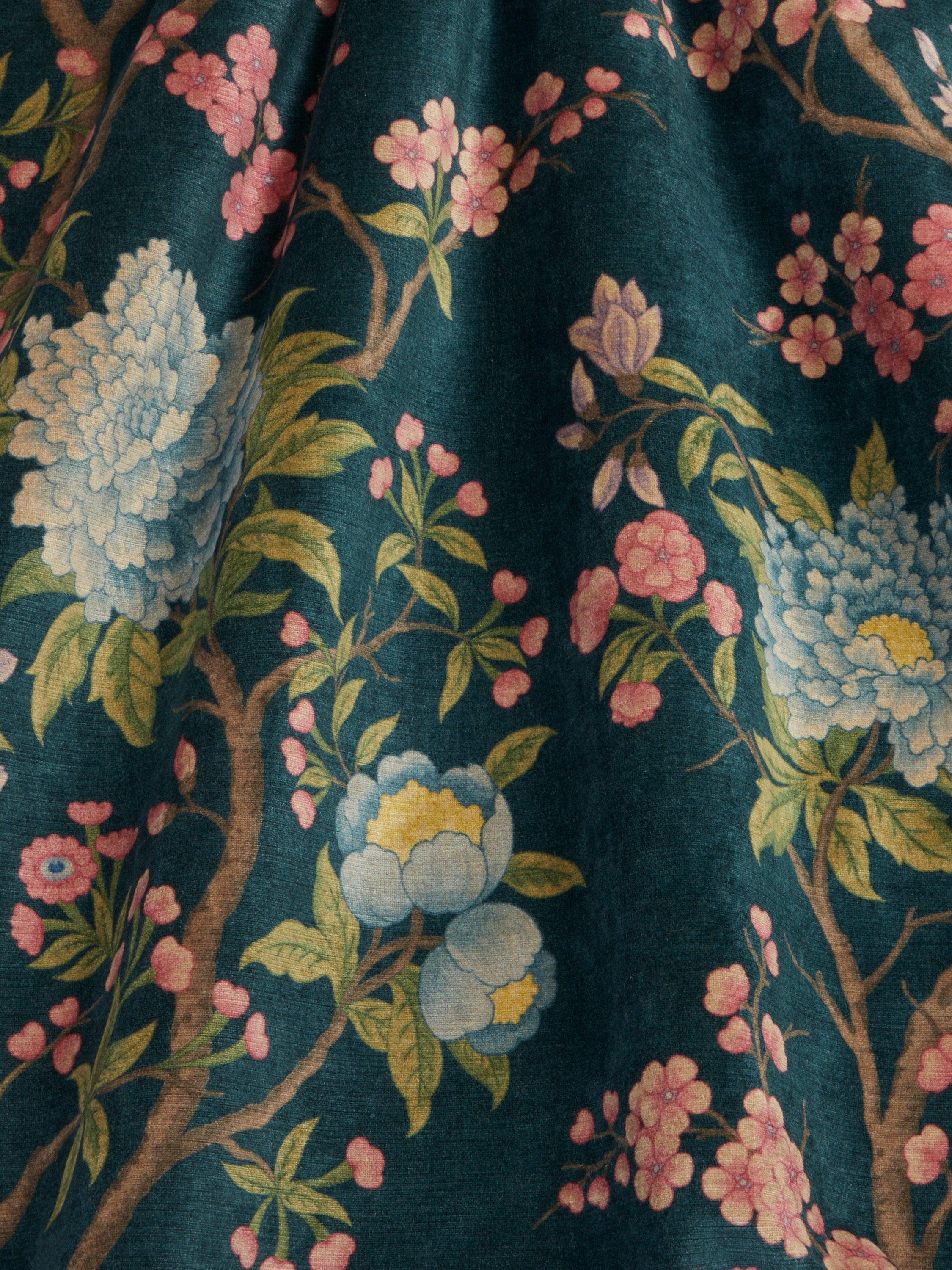 Liberty London Porcelain Trail fabric in Ink, velvet floral pattern, UK version