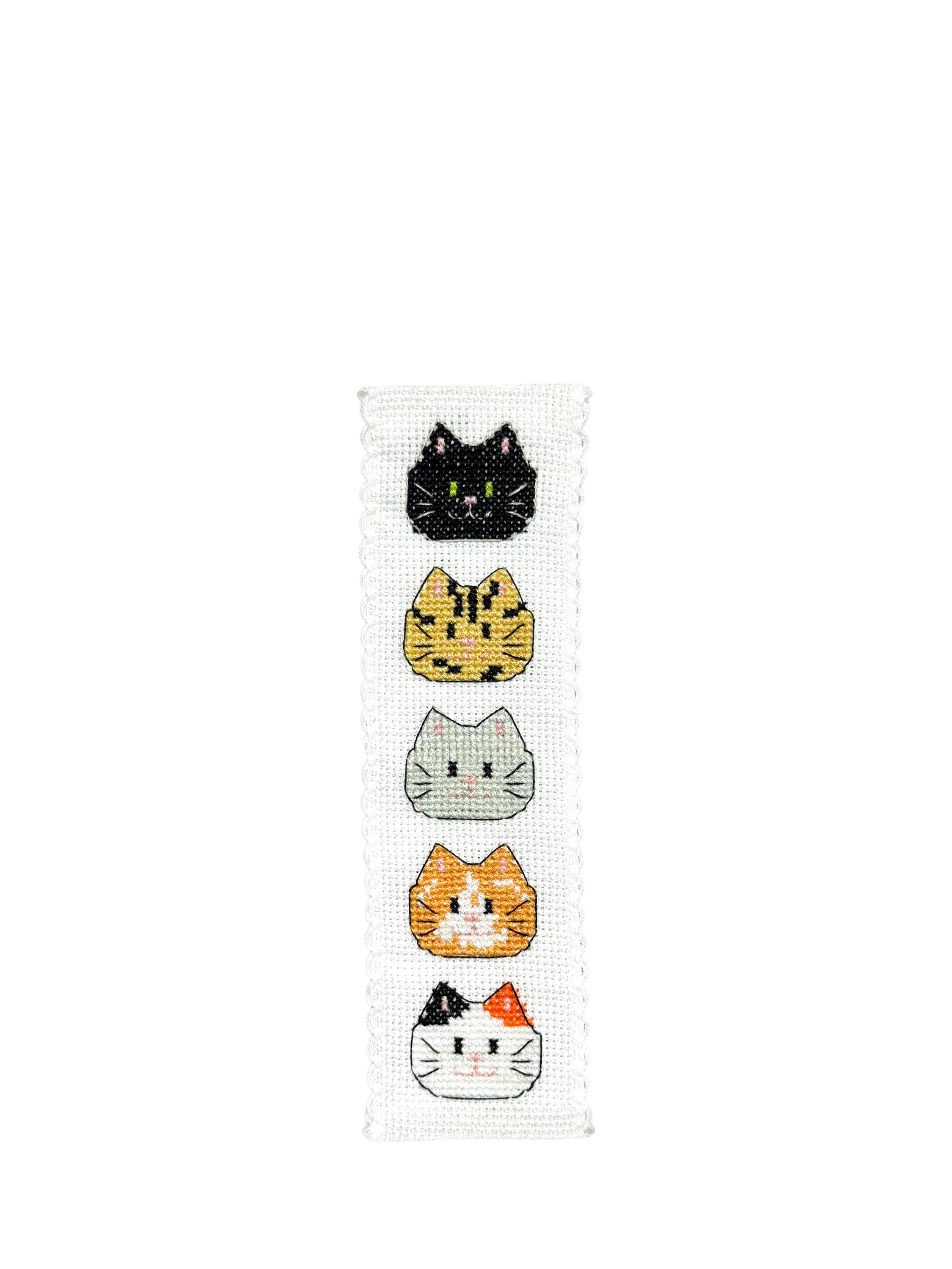 The Crafty Kit Company cat bookmark cross stitch kit, UK version