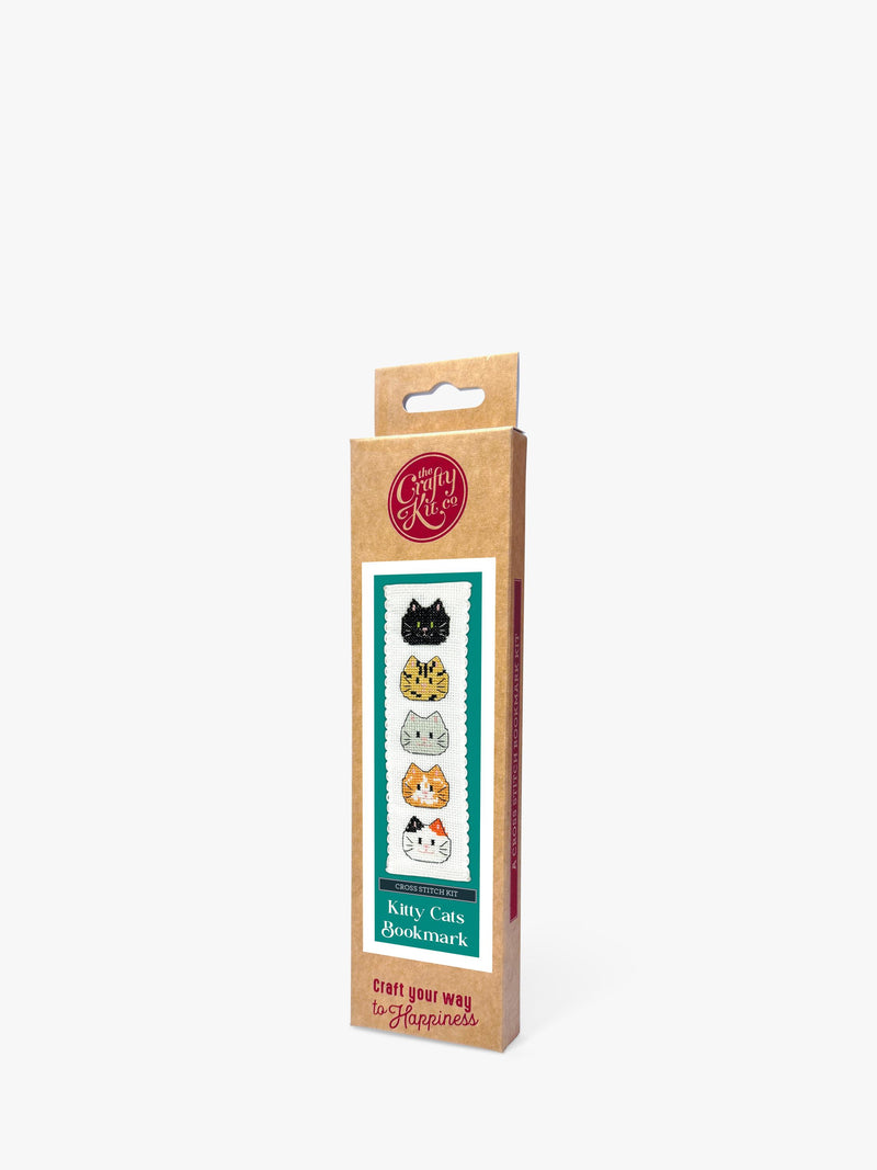 The Crafty Kit Company cat bookmark cross stitch kit, UK version