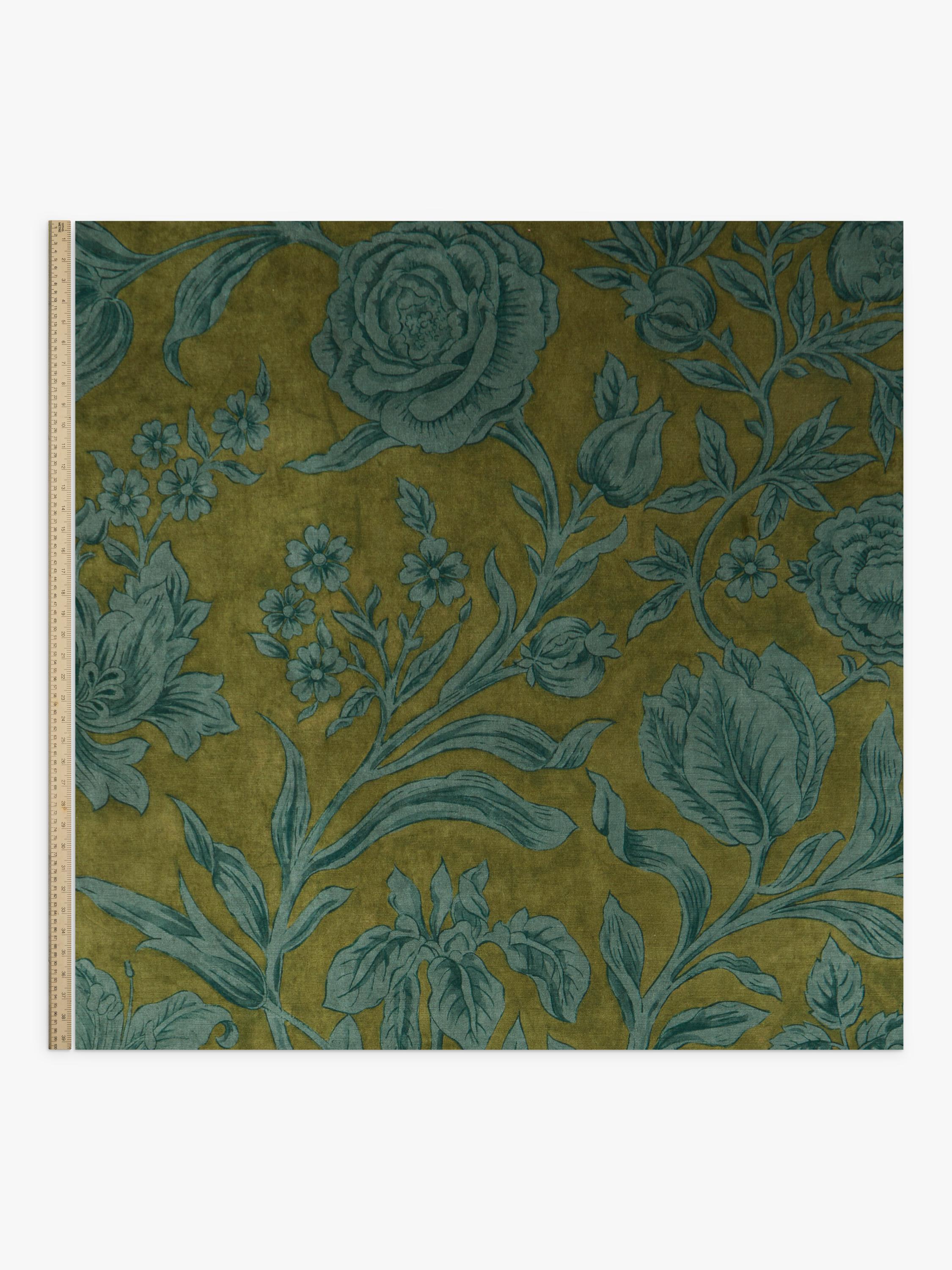 Liberty London velvet furnishing fabric kelp - British product