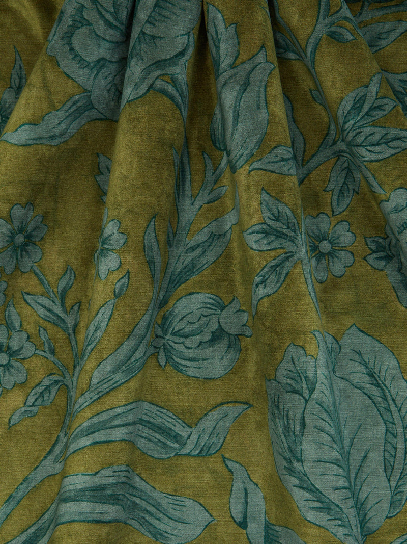 Liberty London velvet furnishing fabric kelp - British product