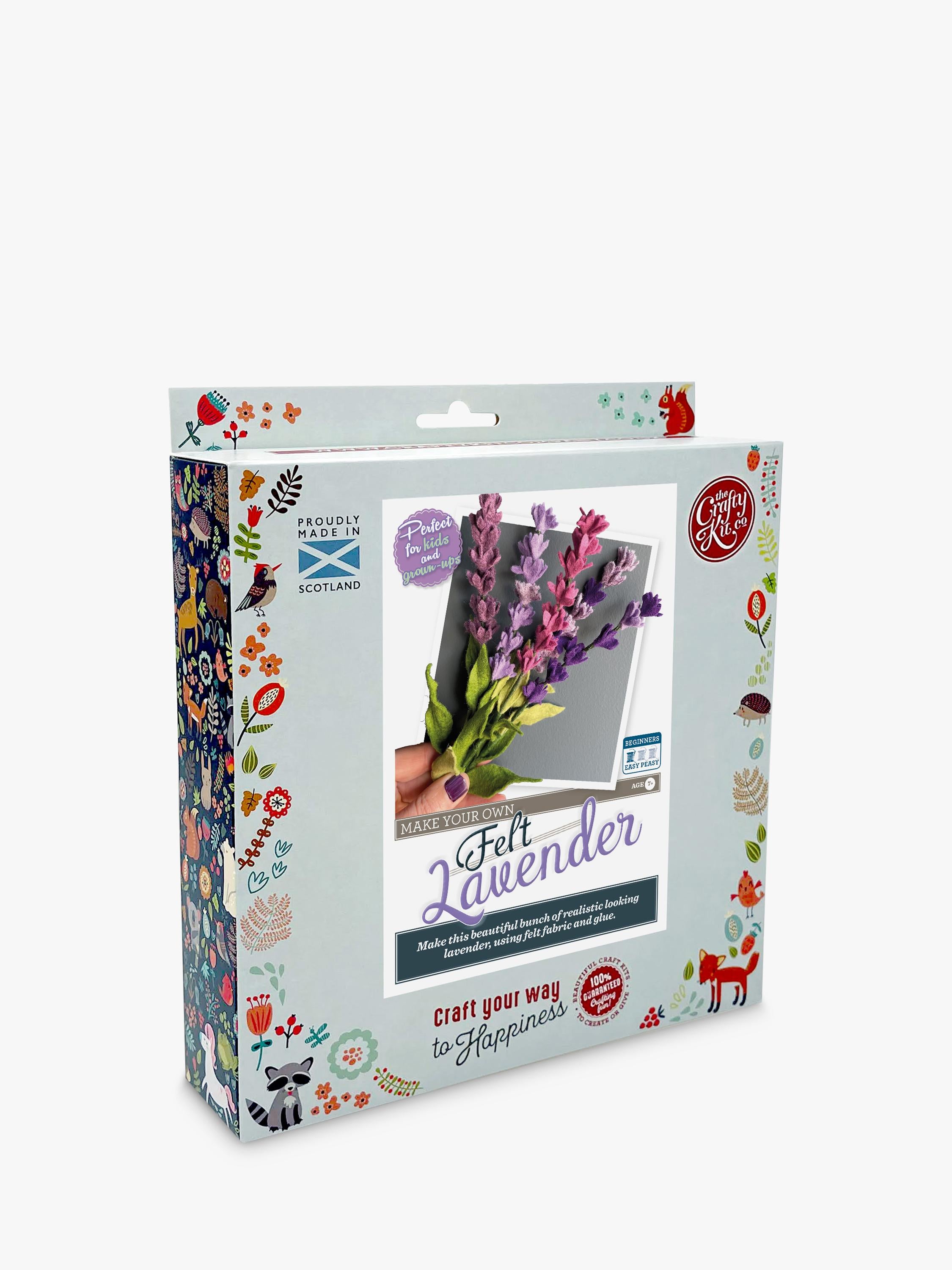 The Crafty Kit Company felt lavender flowers sewing kit, imported from UK