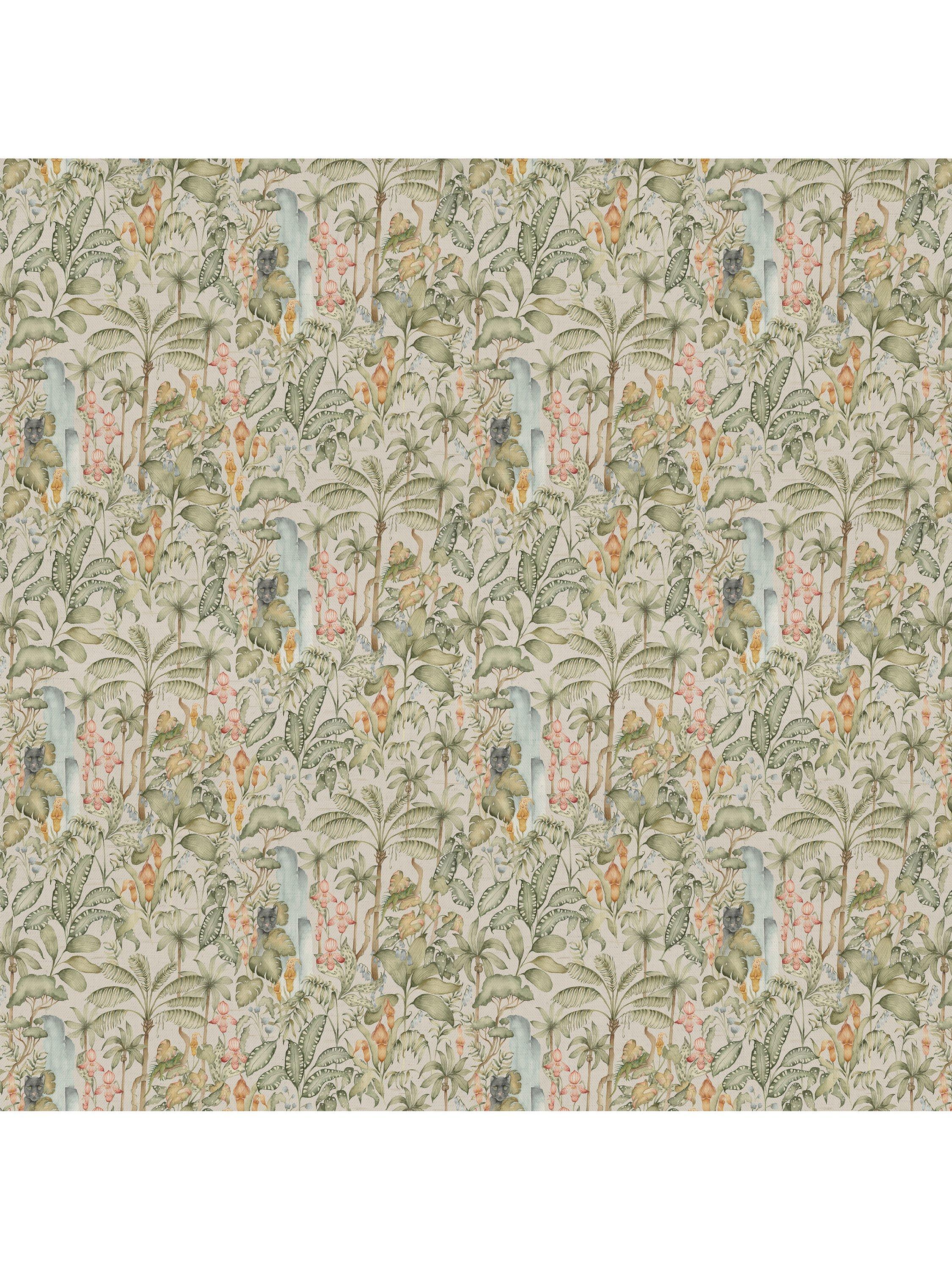 Voyage Elysian Canopy green furnishing fabric 100cm, imported from the UK