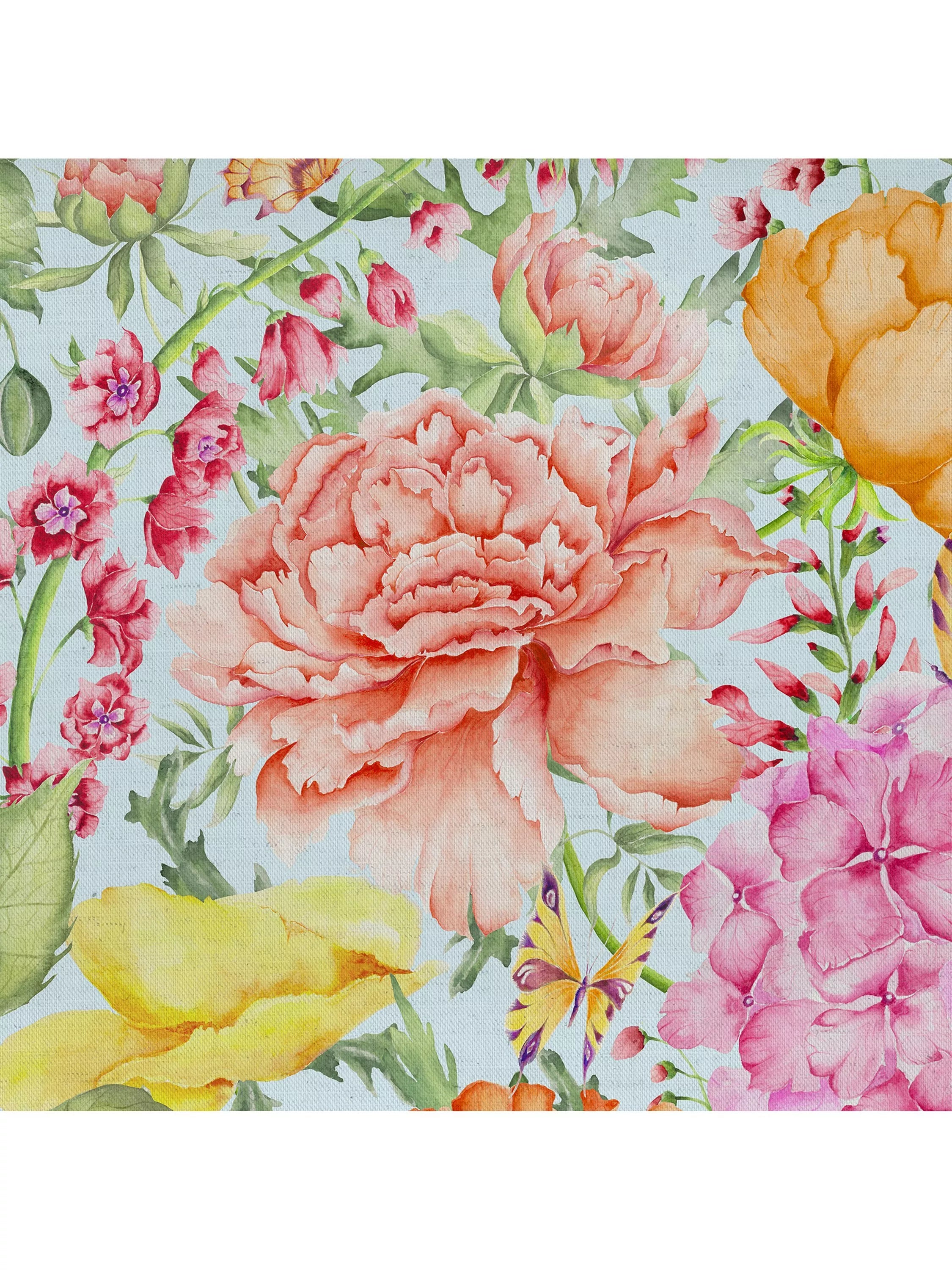 Voyage Idalia floral furnishing fabric sample 100x145cm - British product