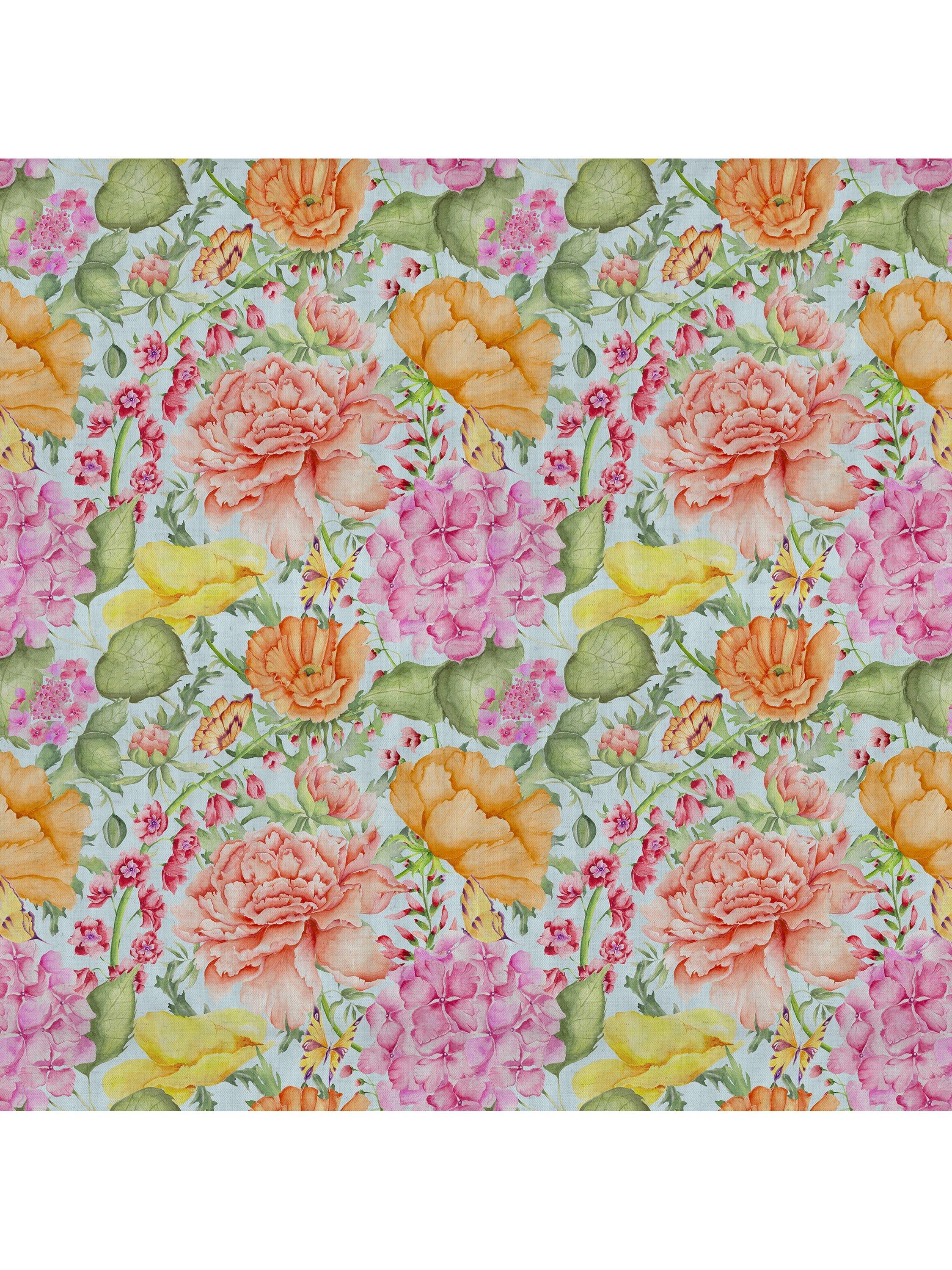 Voyage Idalia floral furnishing fabric sample 100x145cm - British product