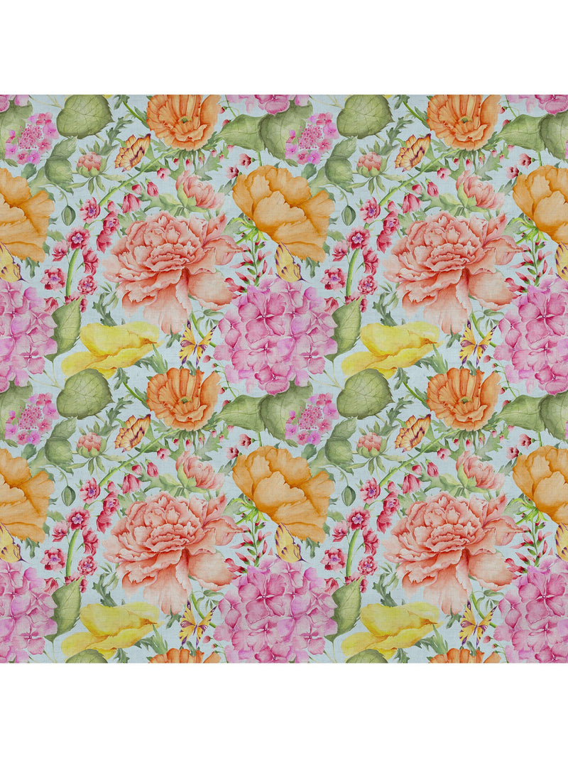 Voyage Idalia floral furnishing fabric sample 100x145cm - British product