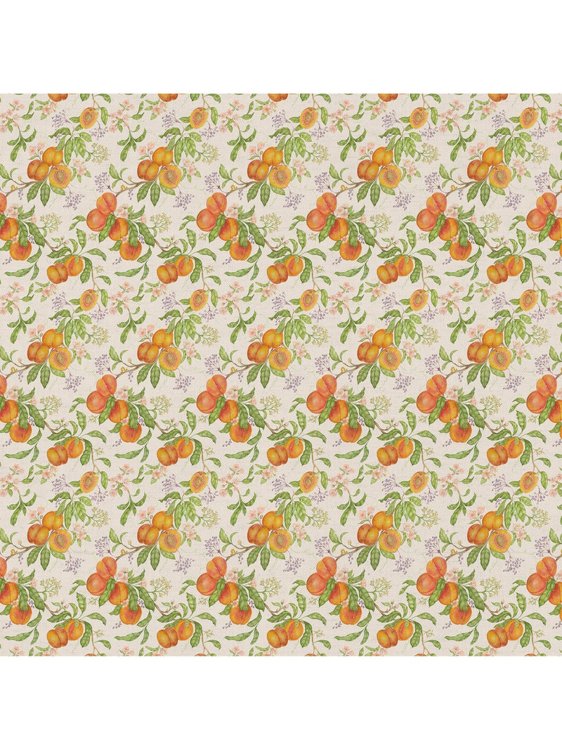 Voyage Peach Harvest fabric cream 145x100cm, imported from the UK