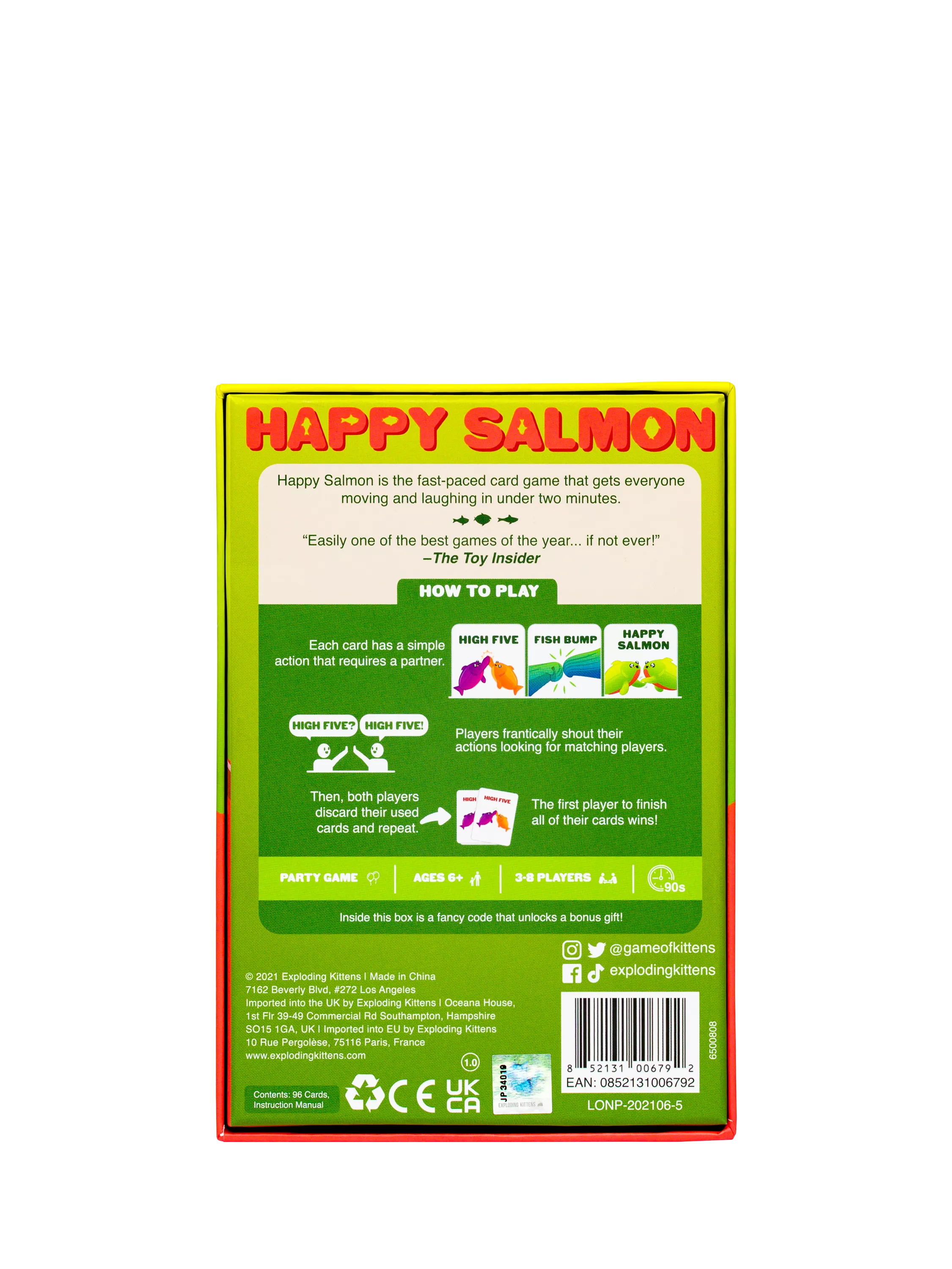 Esdevium Happy Salmon party card game, imported from the UK