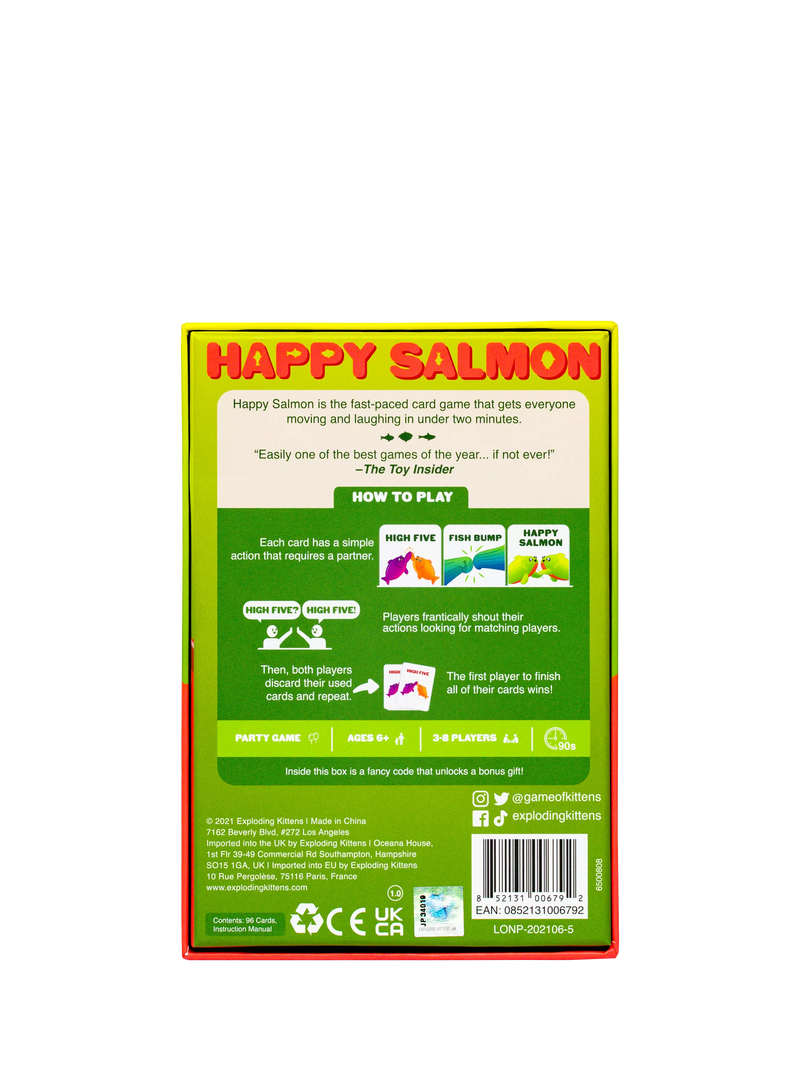 Esdevium Happy Salmon party card game, imported from the UK