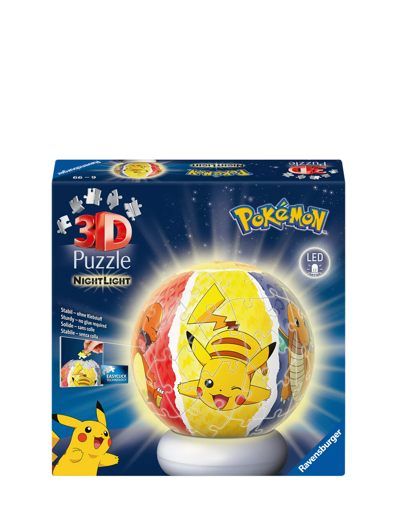 Ravensburger Pokémon 3D puzzle ball nightlight 72 piece, imported from the UK