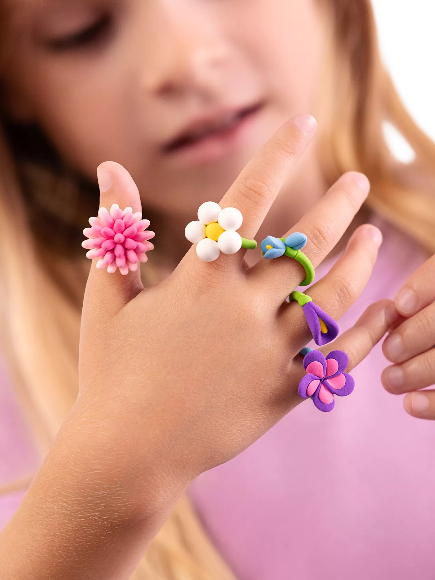 TOMY Hey Clay craft kit flower and sweet rings, imported from the UK