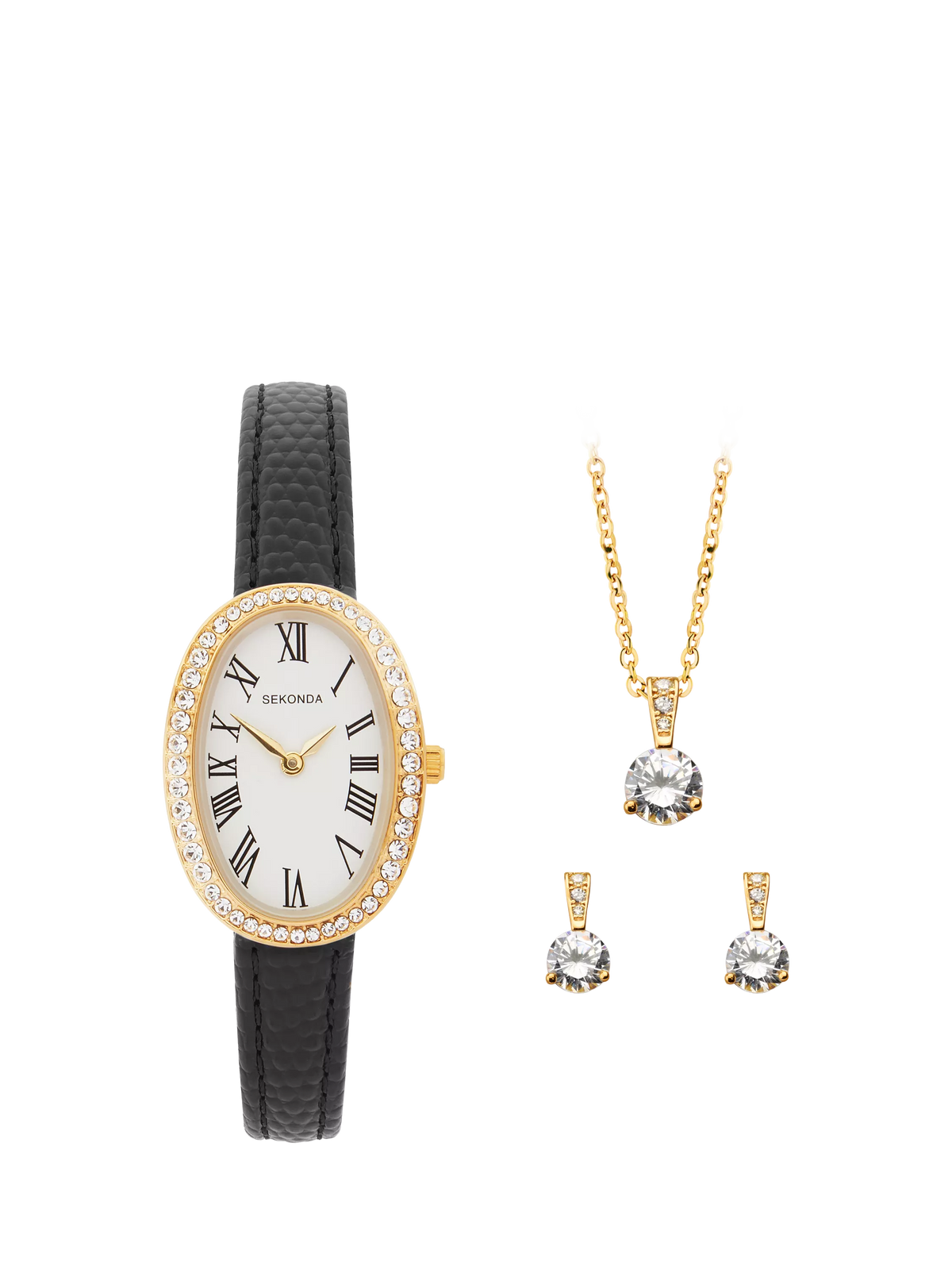 Sekonda Bellamy women's watch gift set black - British product