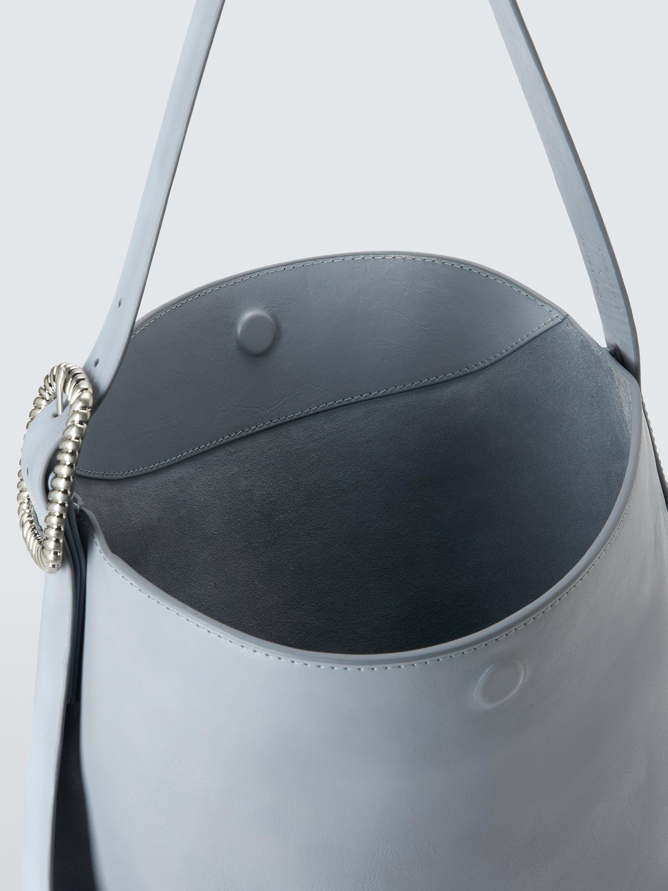 John Lewis x REJINA PYO leather hobo bag grey large, UK version
