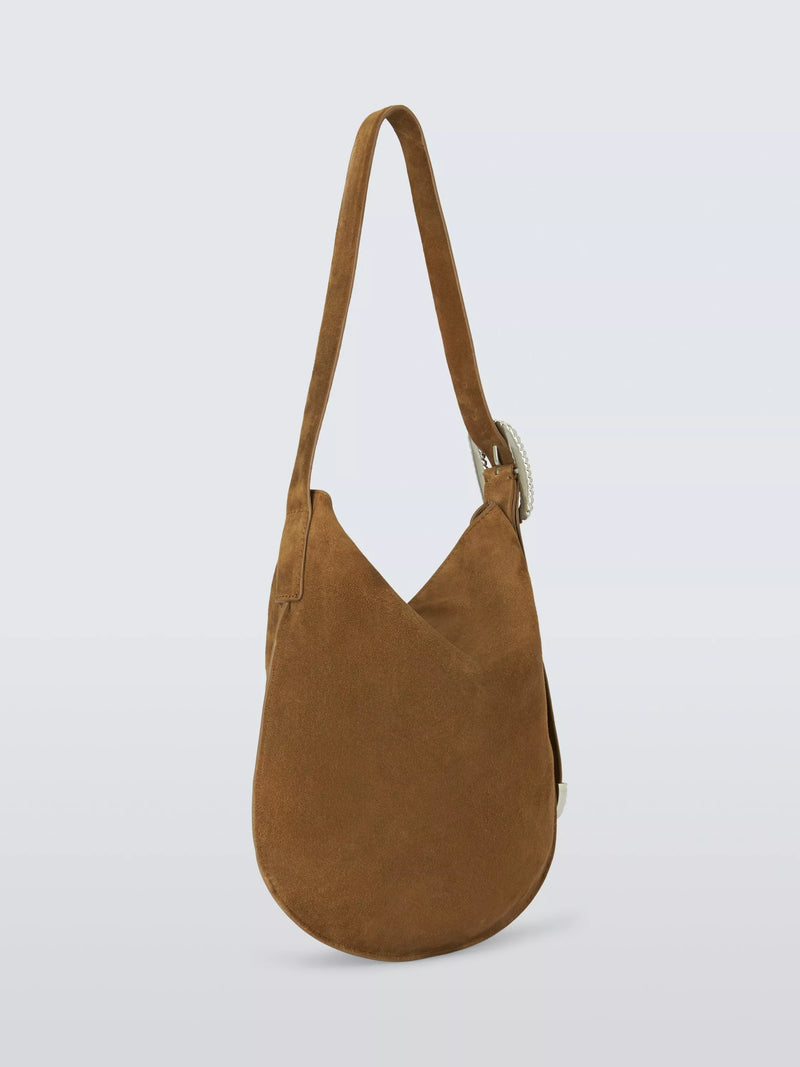 John Lewis REJINA PYO suede hobo bag brown, UK version