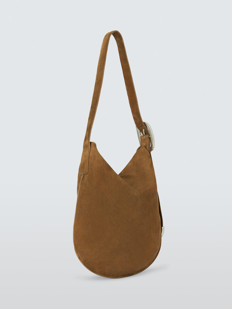 John Lewis REJINA PYO suede hobo bag brown, UK version