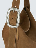 John Lewis REJINA PYO suede hobo bag brown, UK version