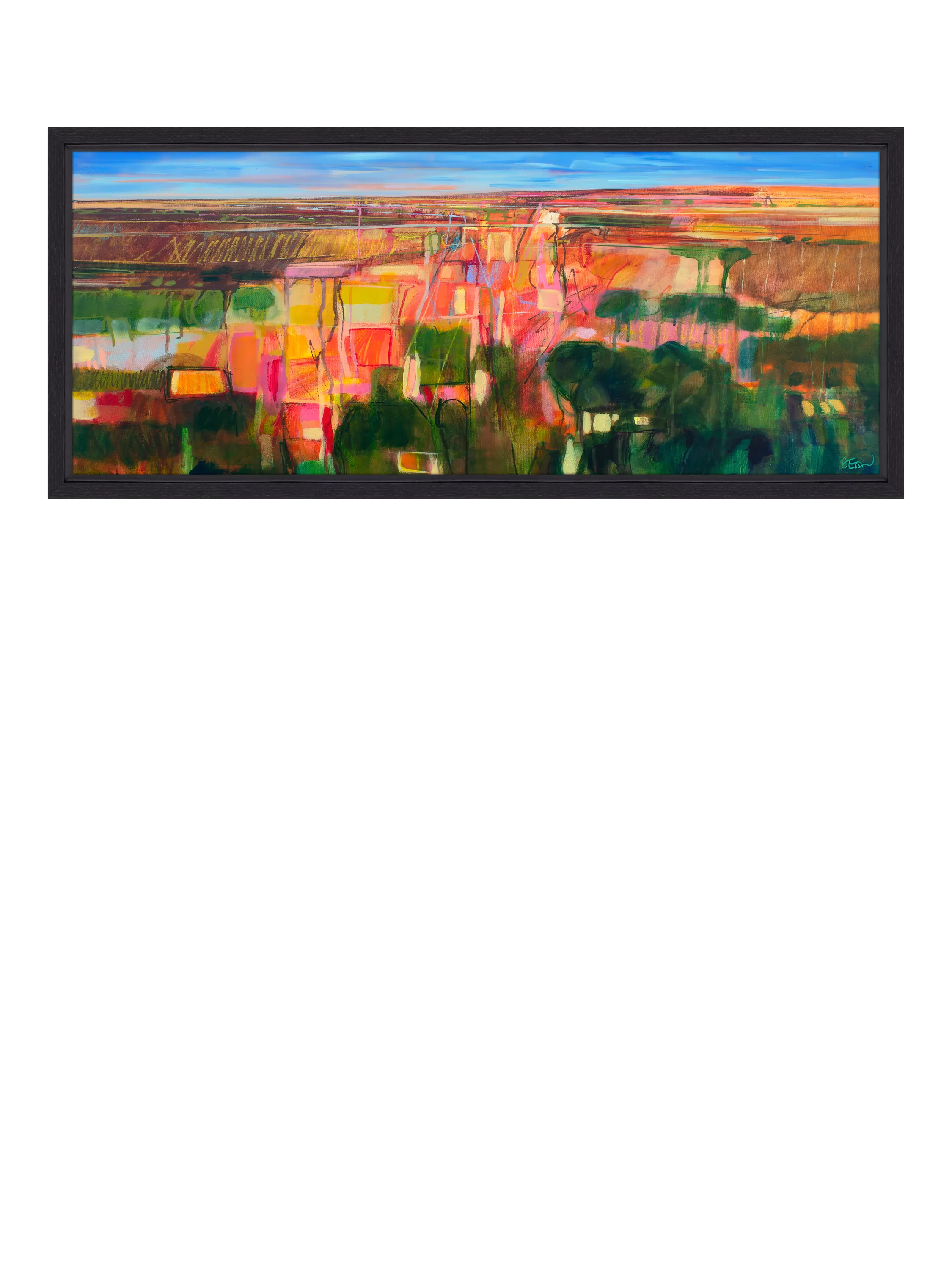 John Lewis Alex Ebdon framed canvas print Manchas Luz 106x46cm (British brand)