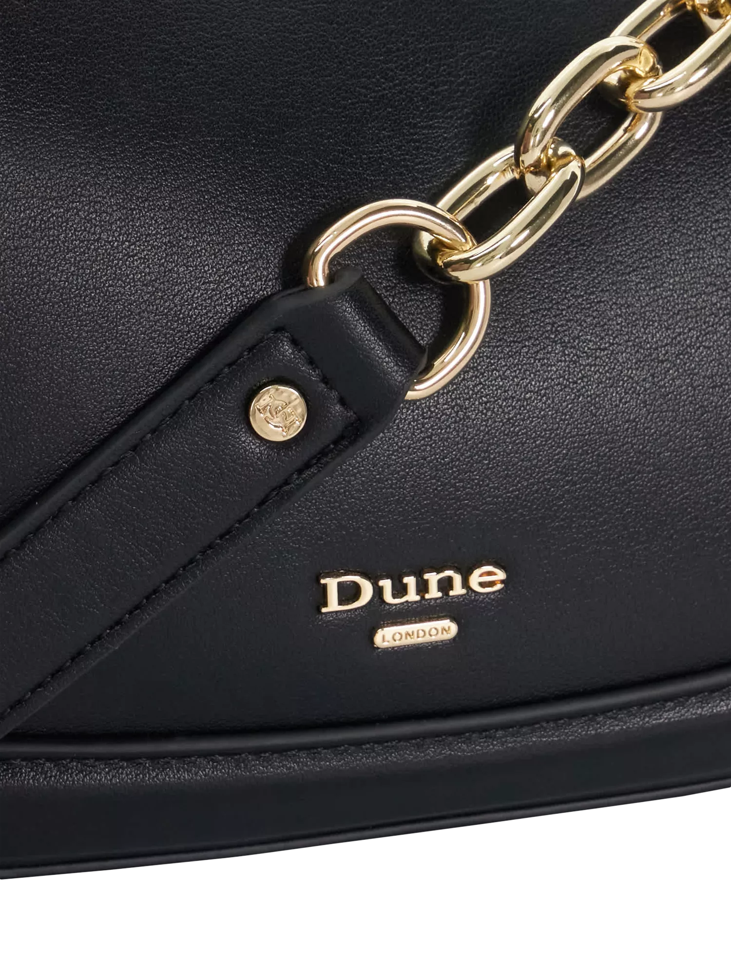 Dune London asymmetric chain shoulder bag black (British brand)