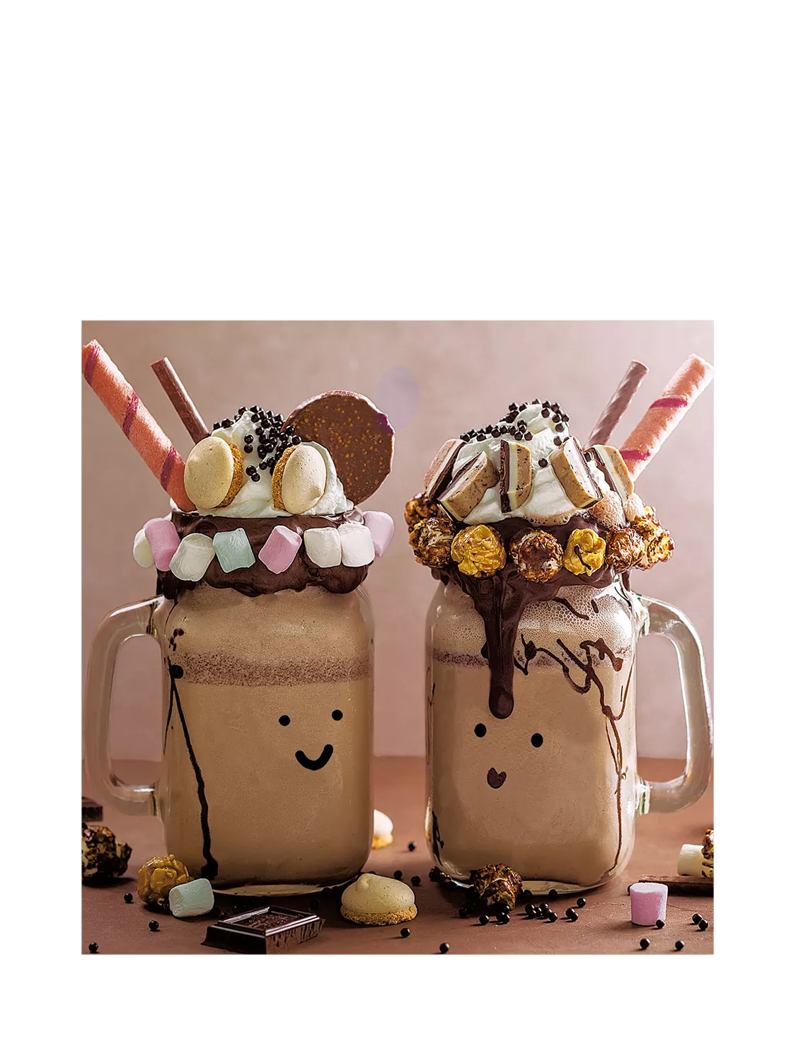 Cardmix chocolate milkshake greeting card blank inside 1 pack, imported from the UK