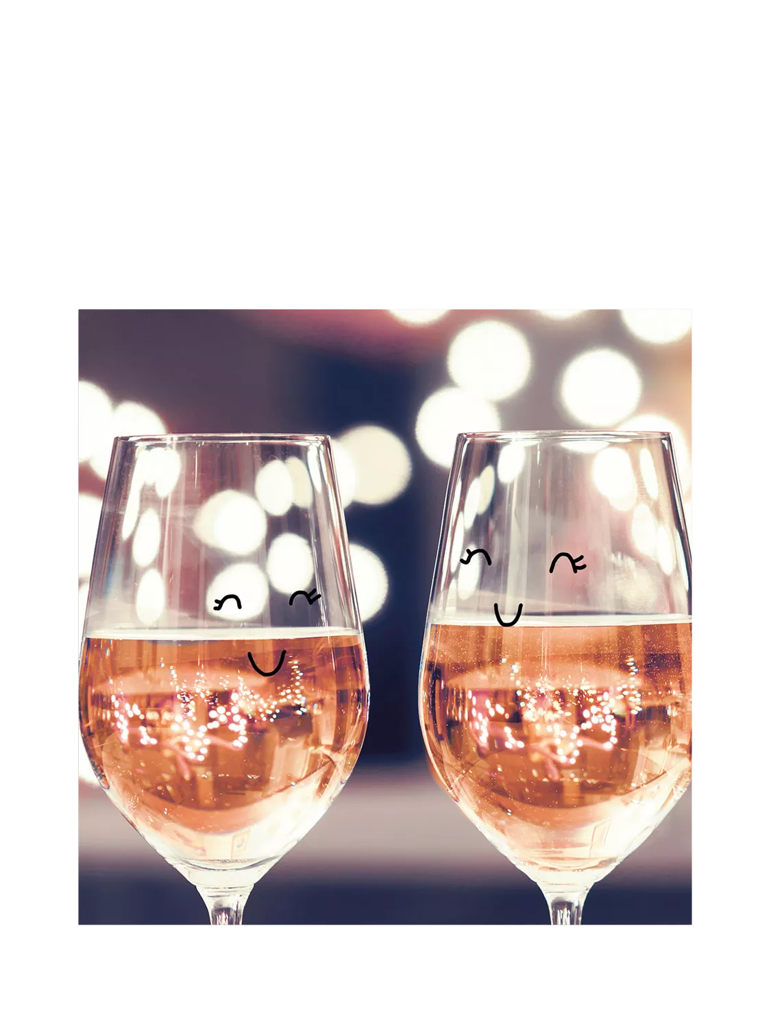 Cardmix wine glasses greeting card, UK version