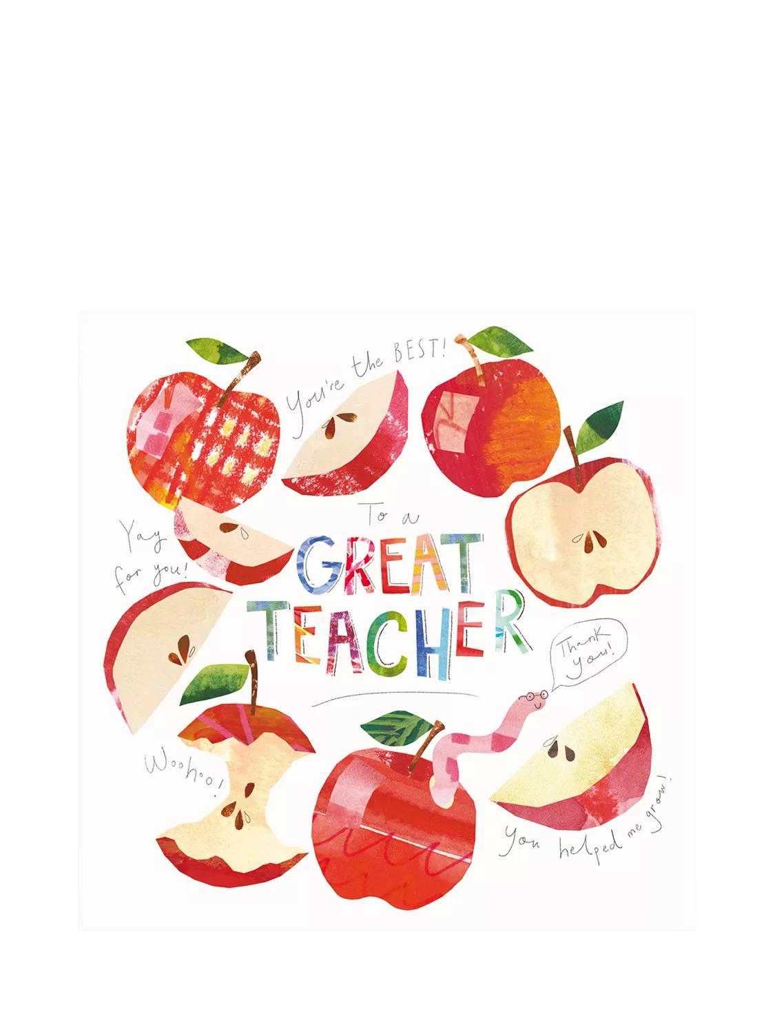 Woodmansterne Teacher Tools blank greeting card, British product