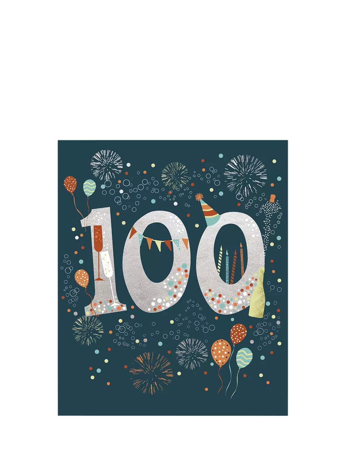 Woodmansterne greeting card 100 gold numbers, imported from the UK