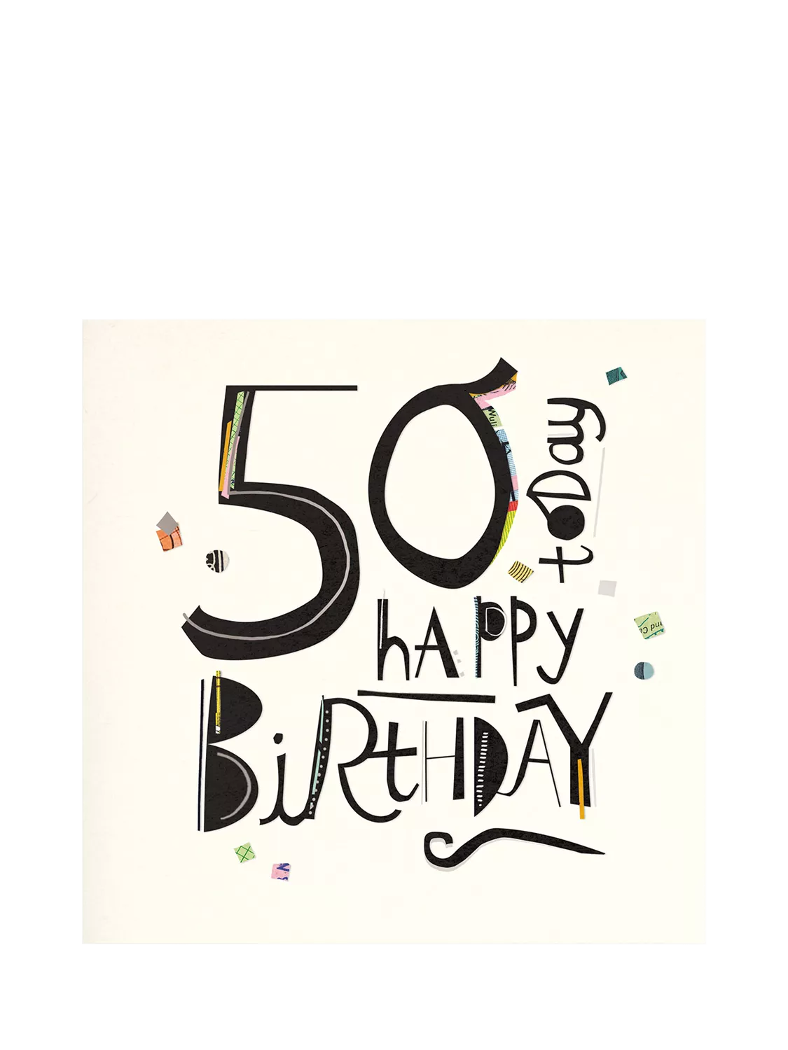 Woodmansterne 50 Today greeting card, UK version