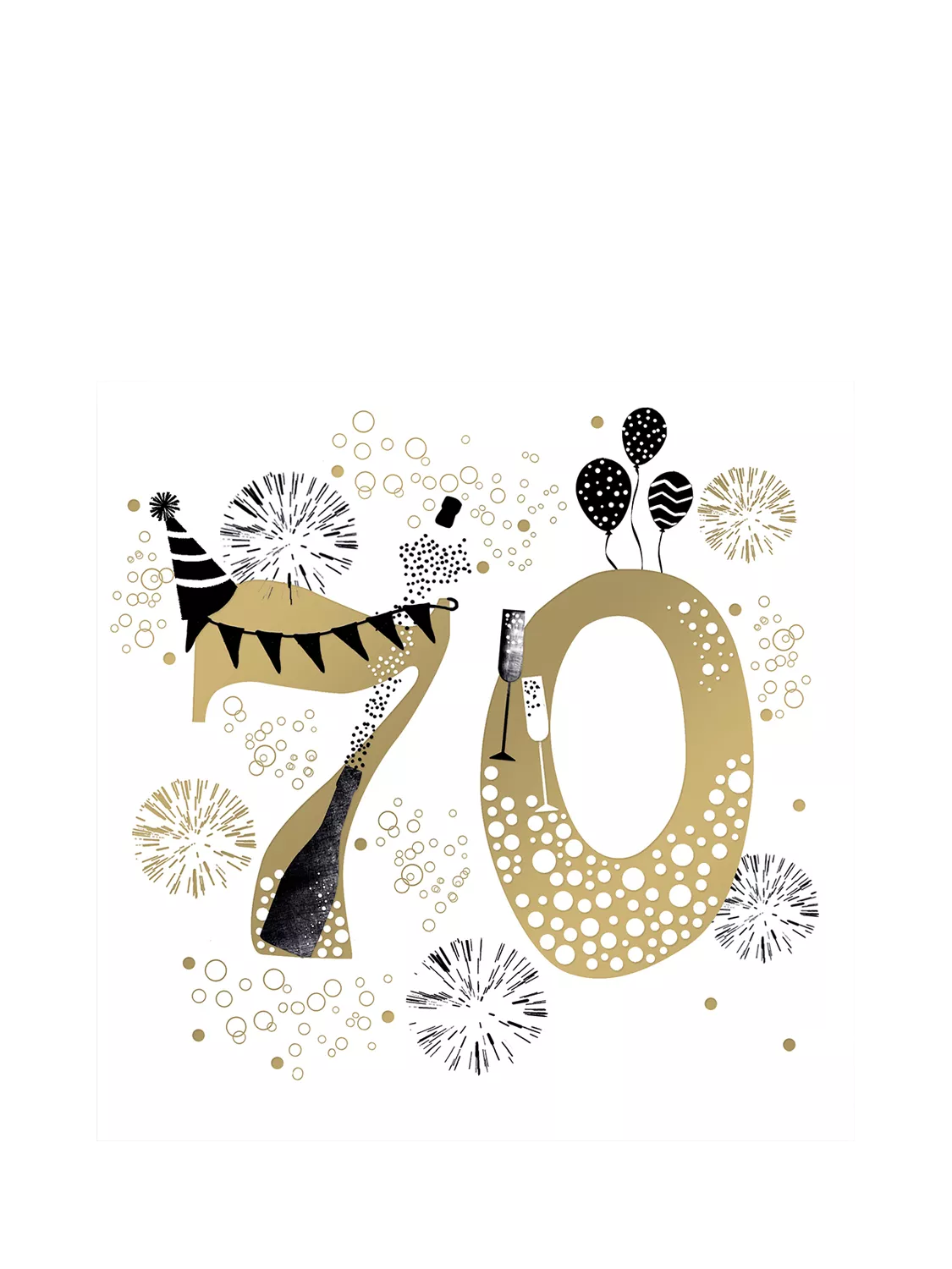 Woodmansterne gold foil birthday card 166x167mm - British product