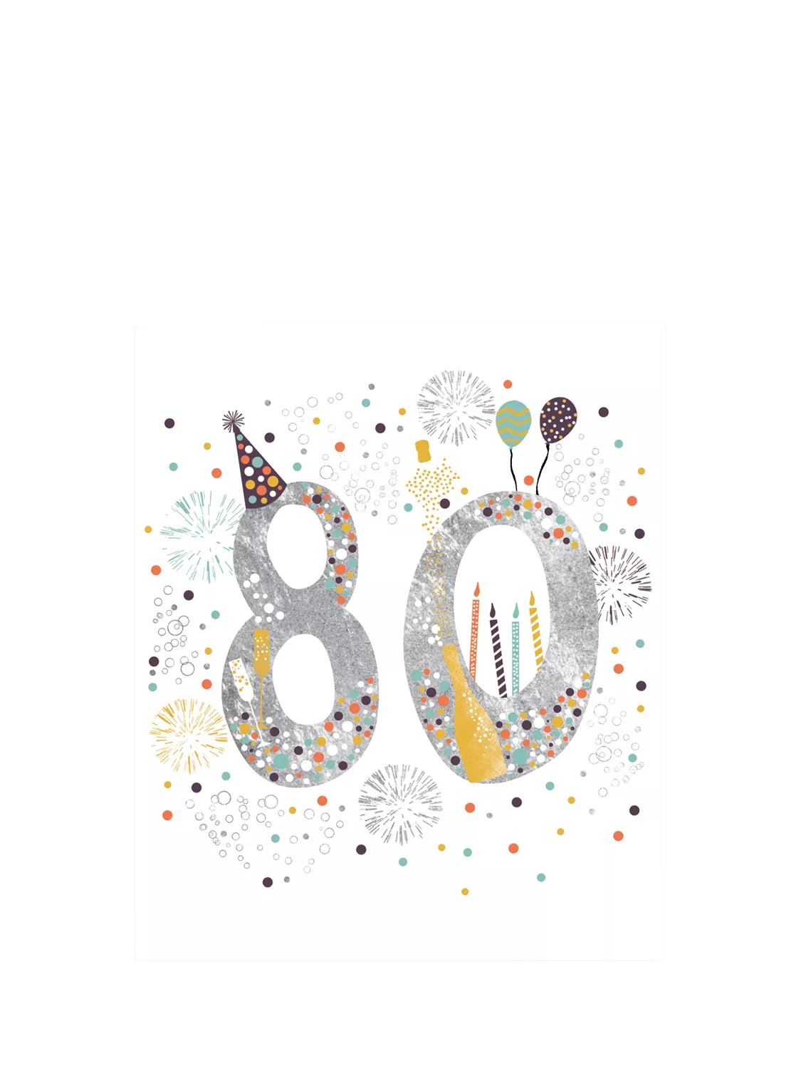 Woodmansterne 80th birthday card - British product