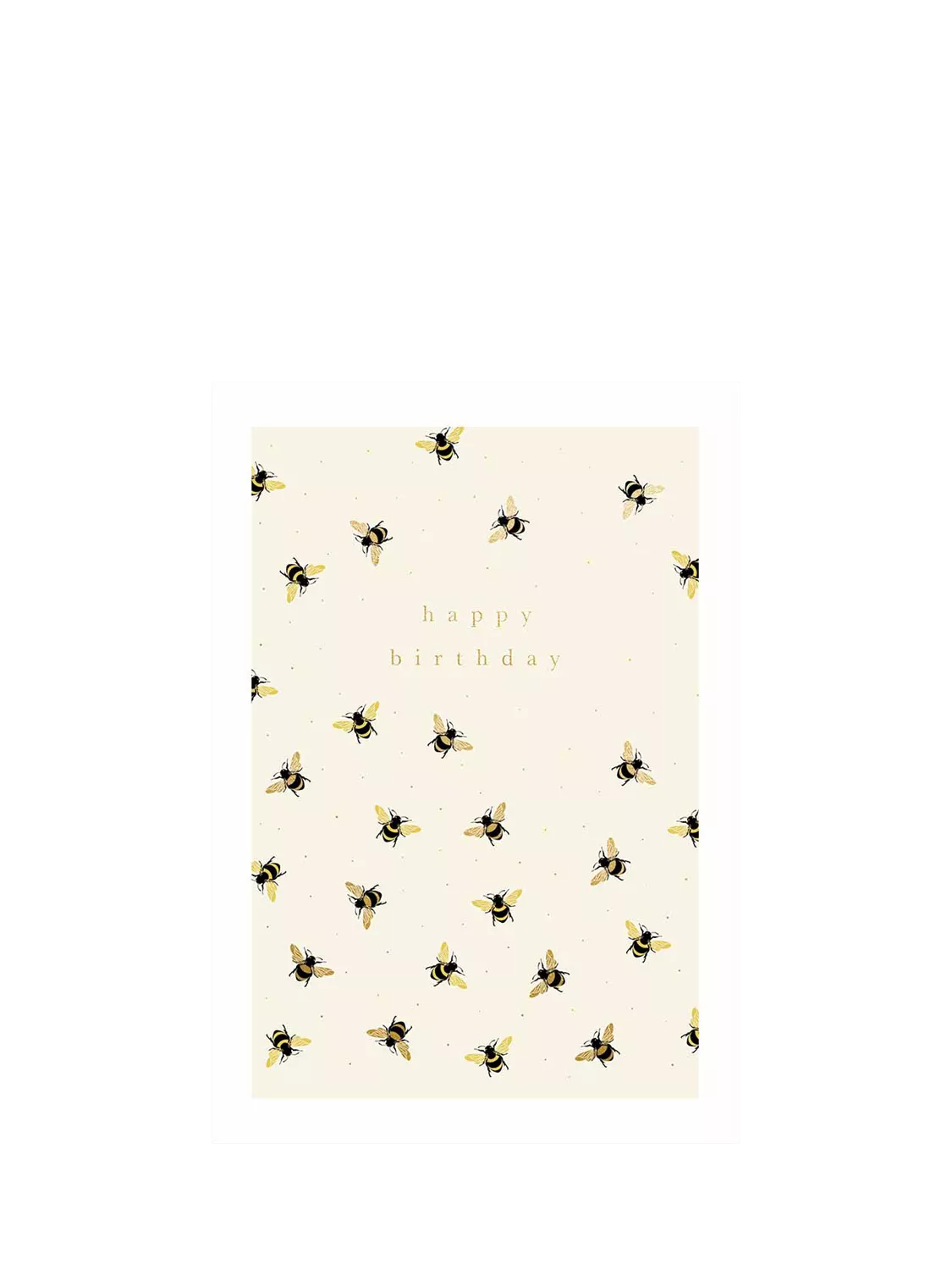 Woodmansterne Bees Birthday Card blank inside with brown envelope, UK version