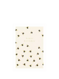 Woodmansterne Bees Birthday Card blank inside with brown envelope, UK version
