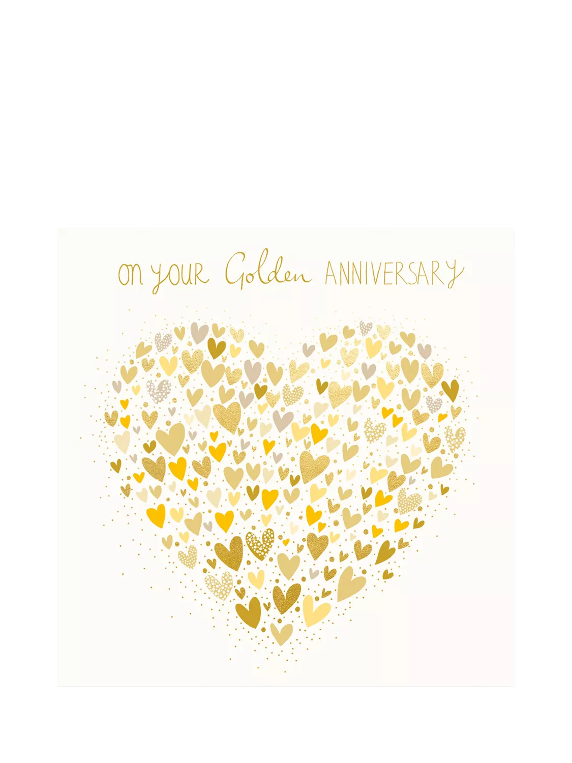 Woodmansterne golden anniversary card with brown envelope (British brand)
