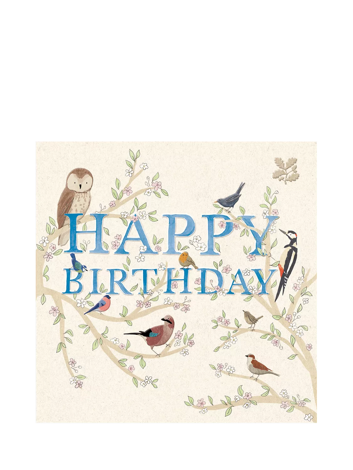 Woodmansterne Birds in the Trees birthday card - British product