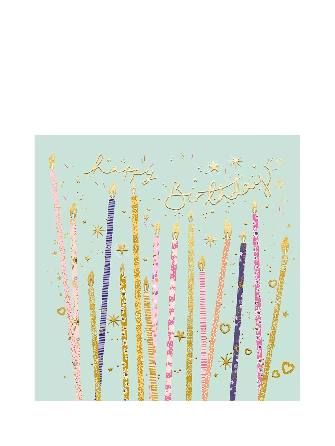 Woodmansterne sparkly candles birthday card - British product