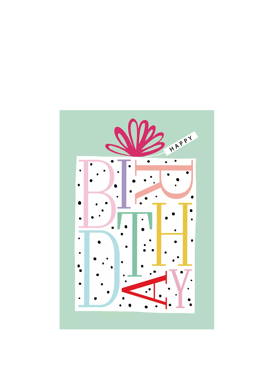 Woodmansterne birthday card blank inside pink envelope, imported from the UK