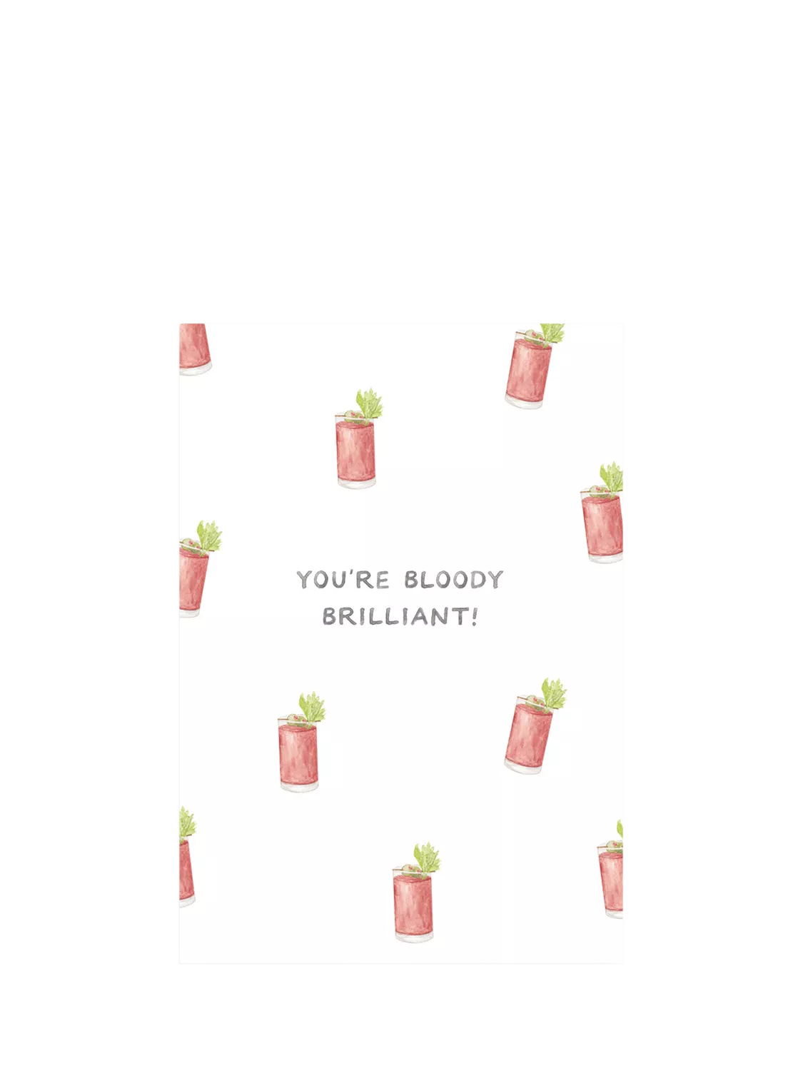 Woodmansterne Bloody Mary drinks greeting card - British product